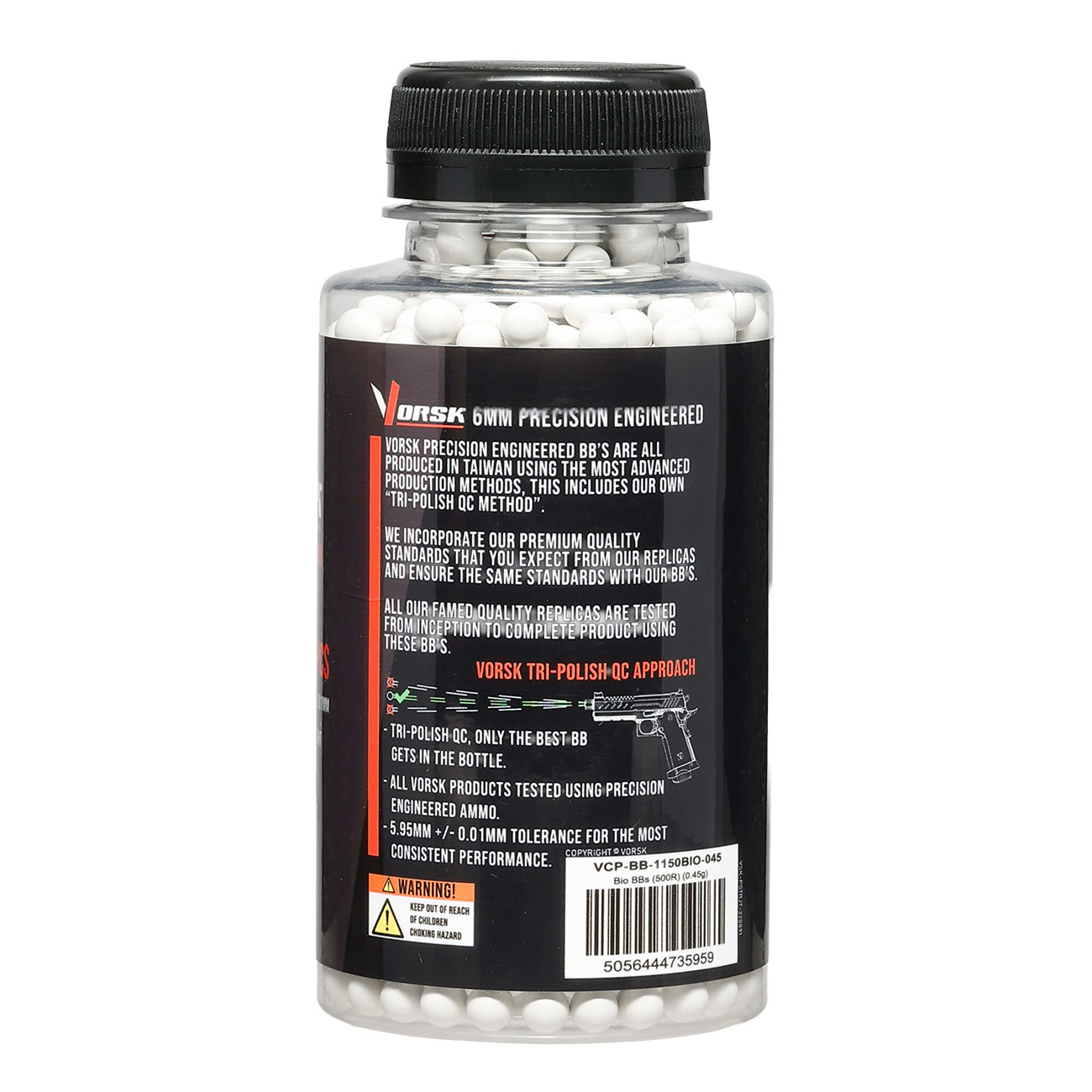 Vorsk Bio Triple Polished QC BBs 0,45g 1.150er Flasche weiss Bild 1