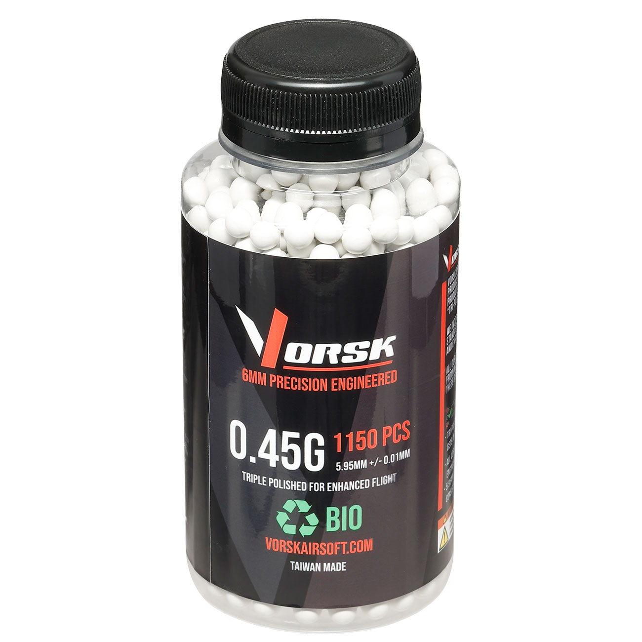 Vorsk Bio Triple Polished QC BBs 0,45g 1.150er Flasche weiss Bild 2
