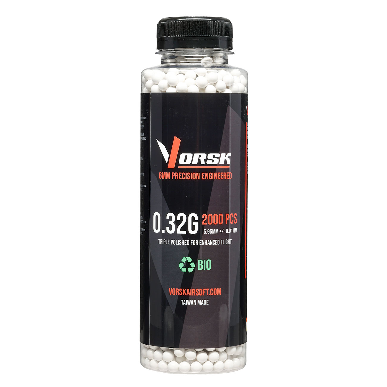 Vorsk Bio Triple Polished QC BBs 0,32g 2.000er Flasche weiss