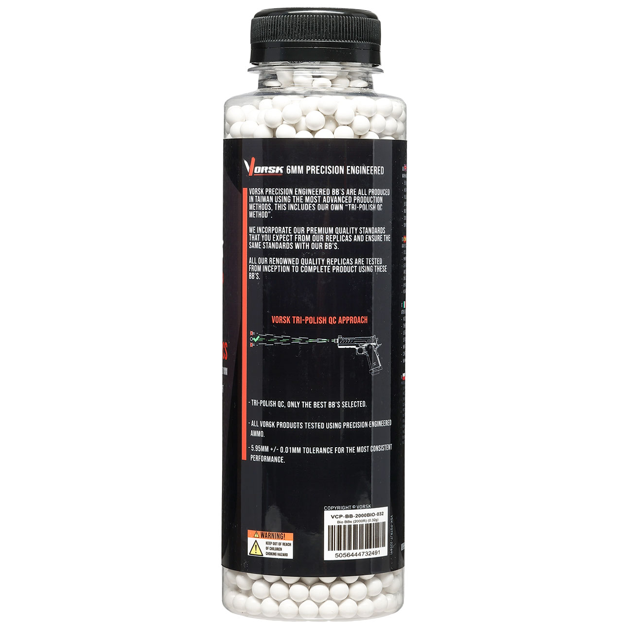 Vorsk Bio Triple Polished QC BBs 0,32g 2.000er Flasche weiss Bild 1