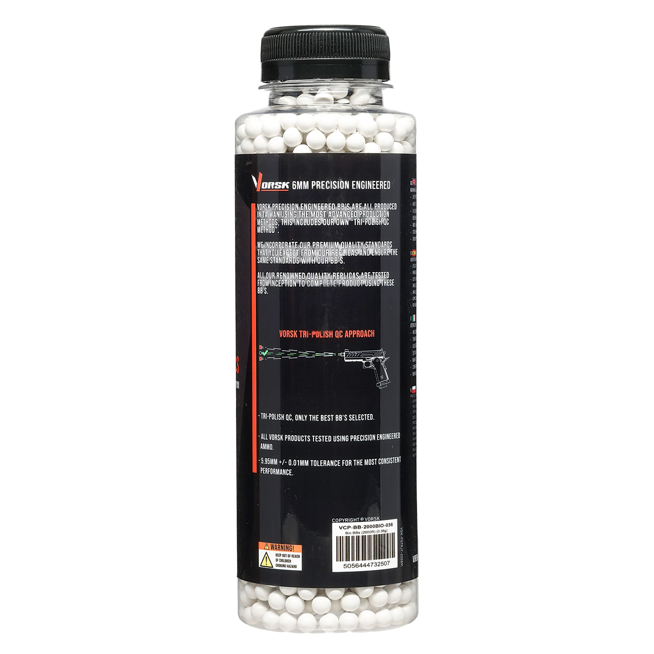 Vorsk Bio Triple Polished QC BBs 0,36g 2.000er Flasche weiss Bild 1