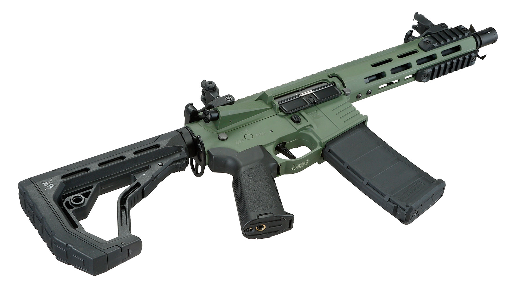 Delta Armory M4 AR15 Charlie M-LOK 8 Zoll Eagle ETU Mosfet S-AEG 6mm BB oliv Bild 5