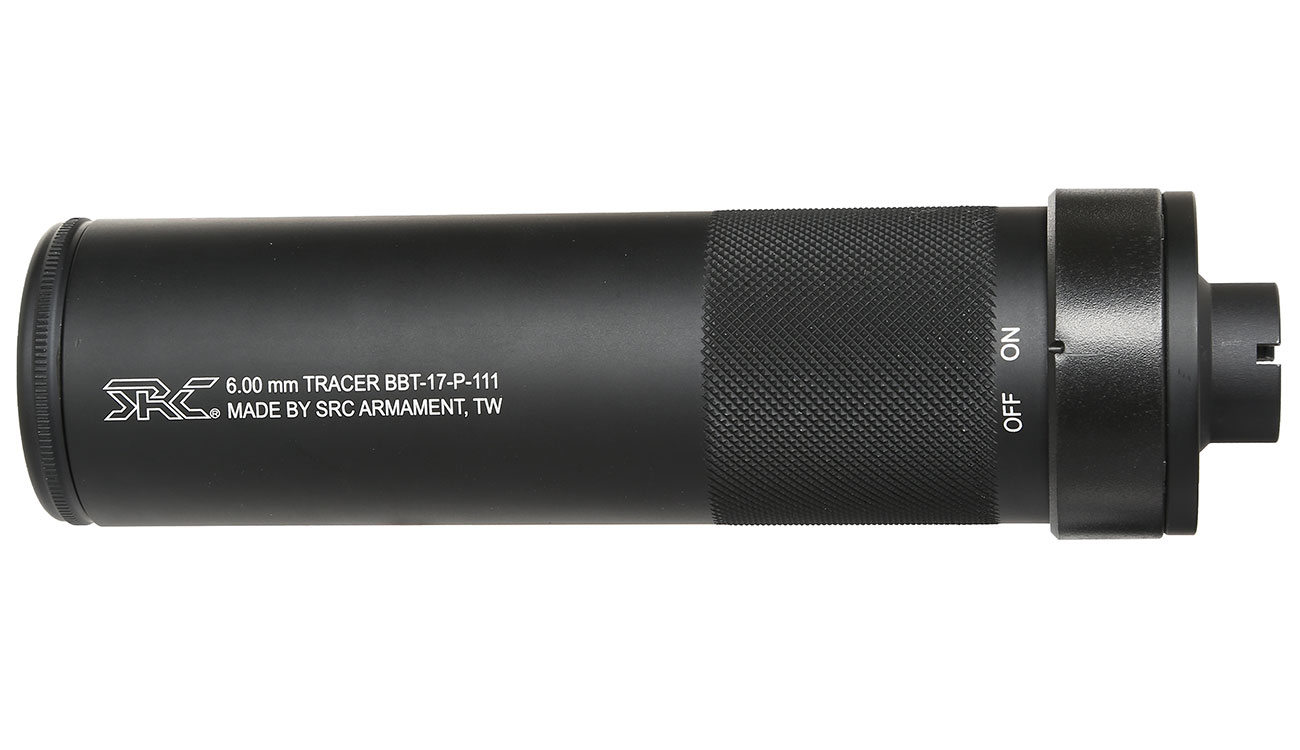 SRC Meteor Aluminium BB Tracer Unit Suppressor 14mm- schwarz Bild 2