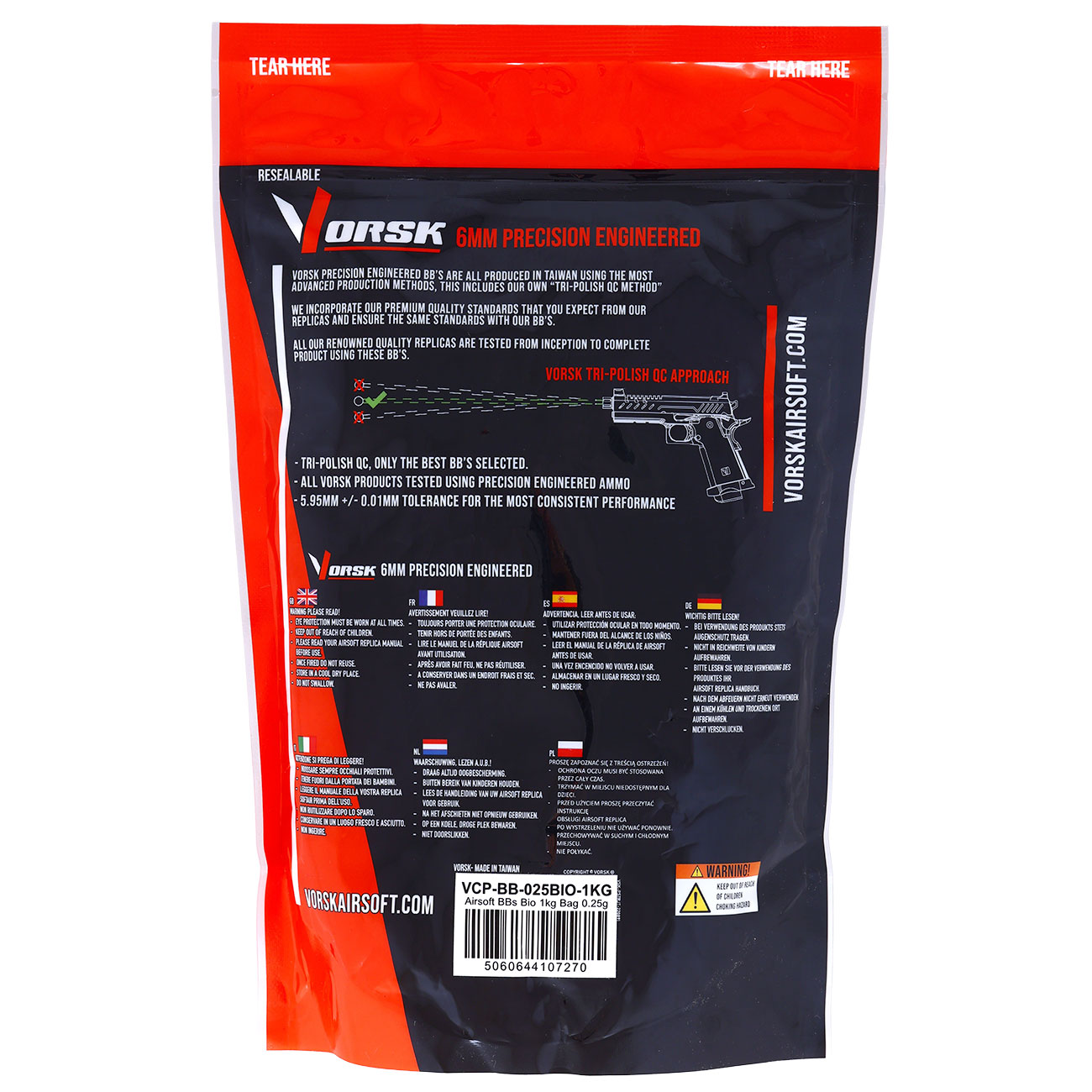 Vorsk Bio Triple Polished QC BBs 0,25g 4.000er / 1 kg Beutel hellgrau Bild 1