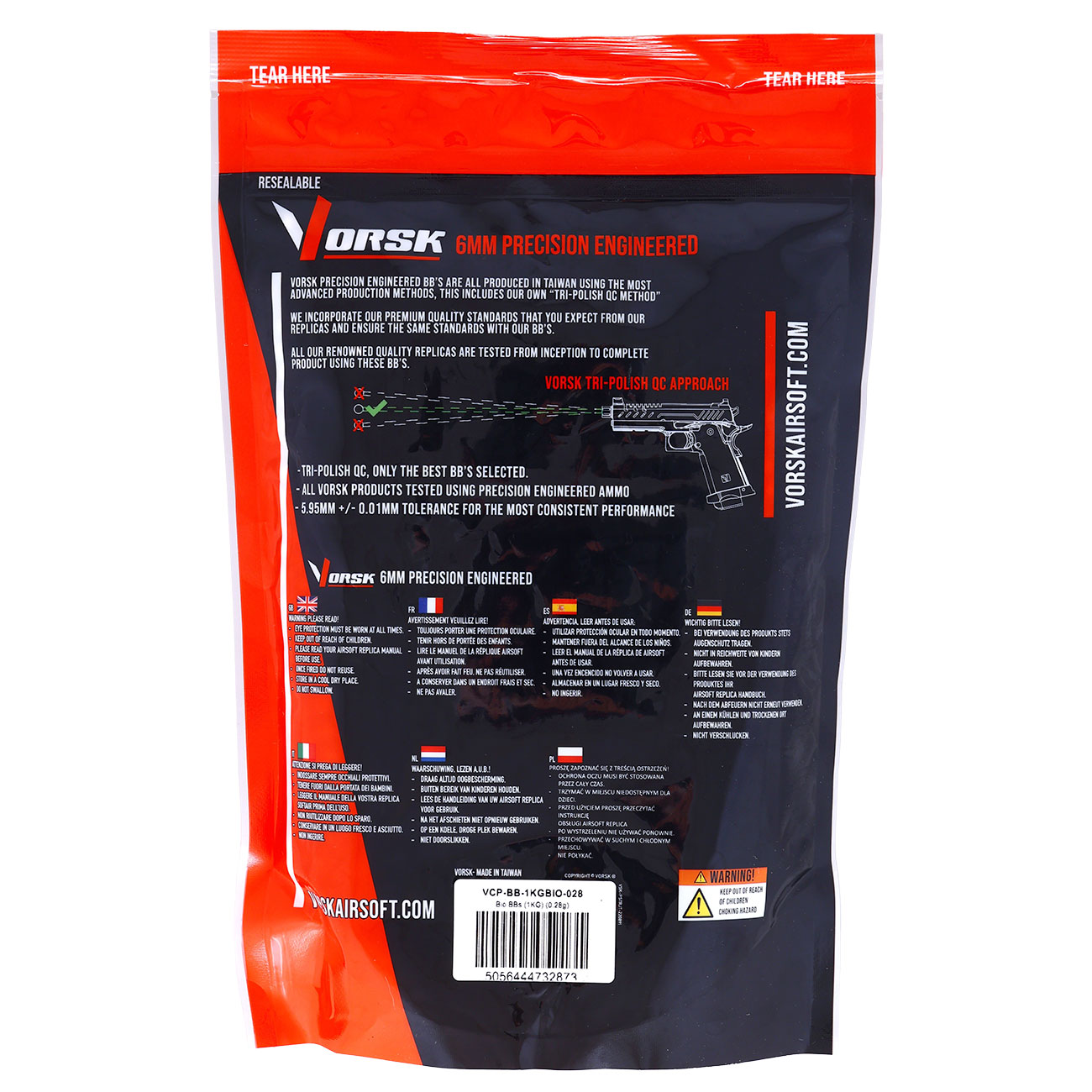 Vorsk Bio Triple Polished QC BBs 0,28g 3.750er / 1 kg Beutel hellgrau Bild 1