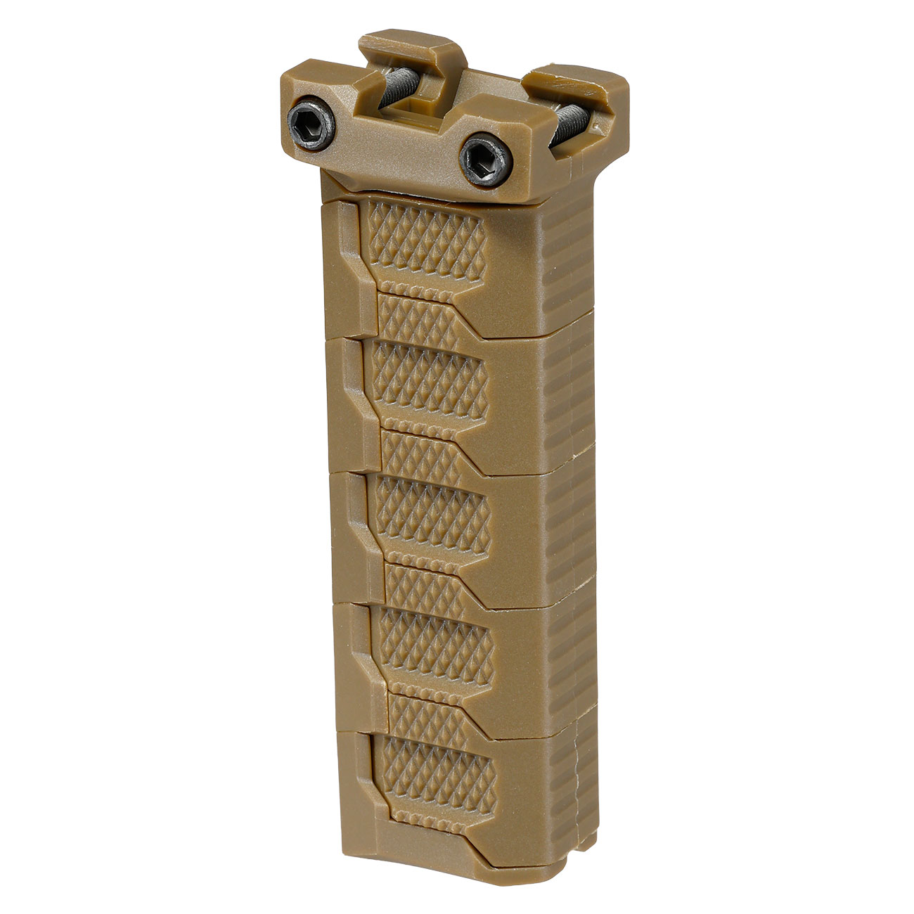 WoSport Stacked Modular Grip Frontgriff f. 20 - 22 mm Schienen tan Bild 2