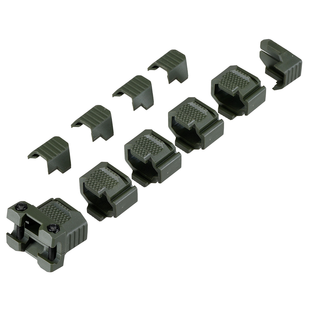 WoSport Stacked Modular Grip Frontgriff f. 20 - 22 mm Schienen oliv Bild 1