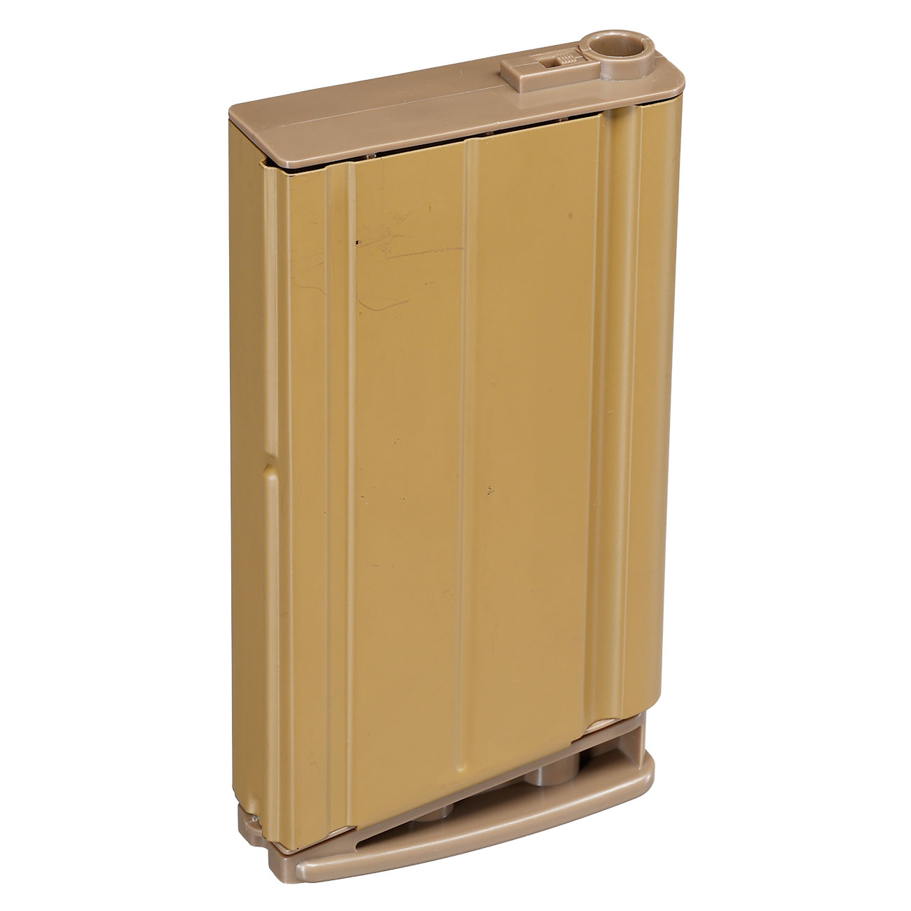 Double Bell MK17 / SCAR-H Stahlblech-Magazin Mid-Cap 90 Schuss tan Bild 3