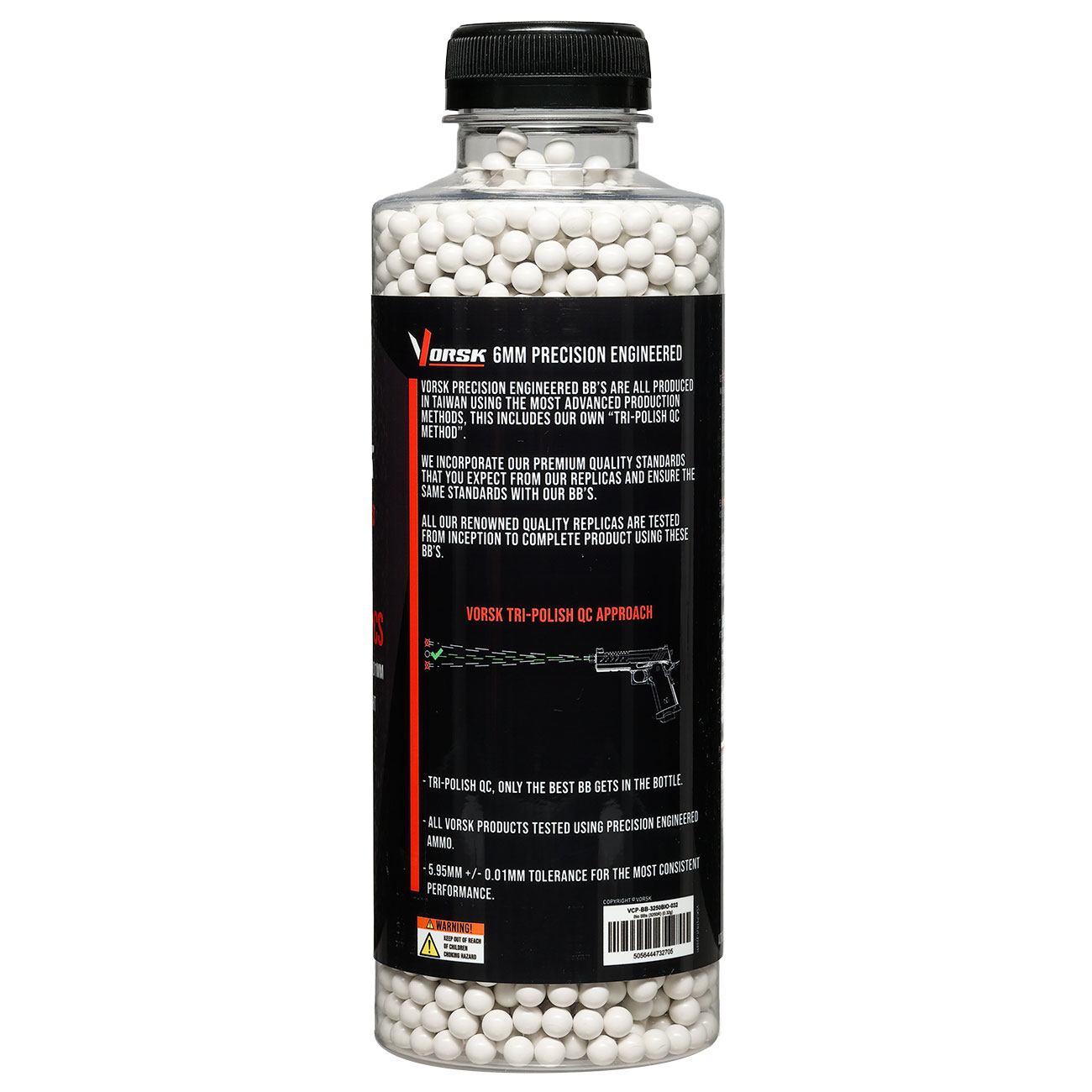 Vorsk Bio Triple Polished QC BBs 0,32g 3.250er Flasche weiss Bild 1