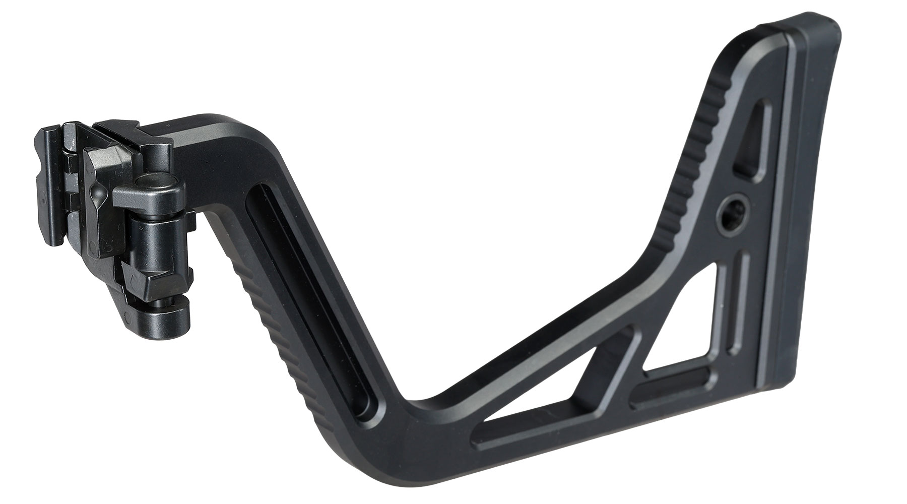 5KU Aluminium Visor Helmet Minimalist Skeleton Klappschaft f. 20 - 22 mm Schienen schwarz