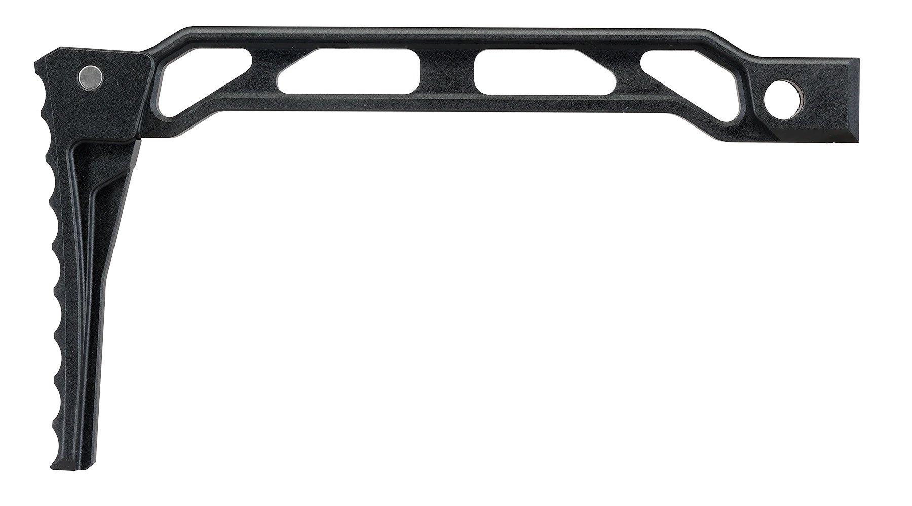 5KU Aluminium Curved Skeleton Klappschaft f. AK-Gewehre mit Klappschaftaufnahme schwarz Bild 2