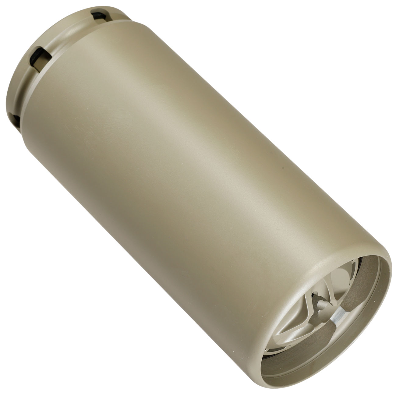 VFC QDC Style Aluminium Suppressor Quick Detach mit 3 Prong Stahl Flash-Hider 14mm- tan Bild 1