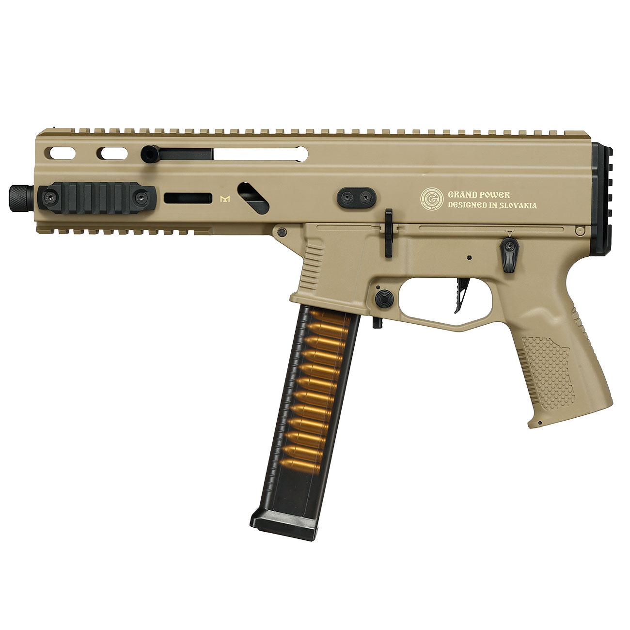Delta Armory Grand Power Stribog SP10A3 Charlie Eagle ETU Mosfet S-AEG 6mm BB Full tan - Upgraded Version Bild 1