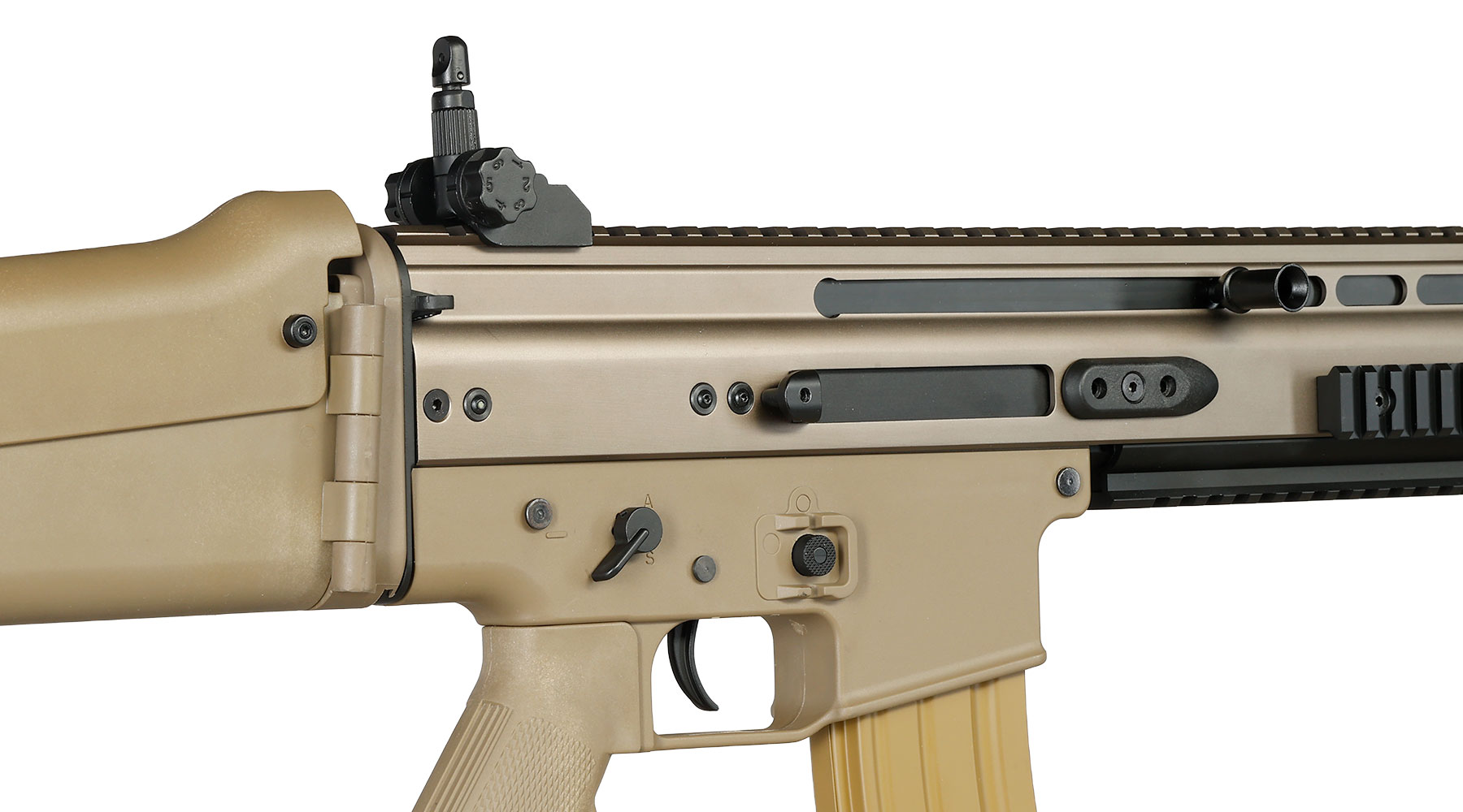 Double Bell Socom-L / MK16 Mod 0 Professional Line S-AEG 6 mm BB tan Bild 9