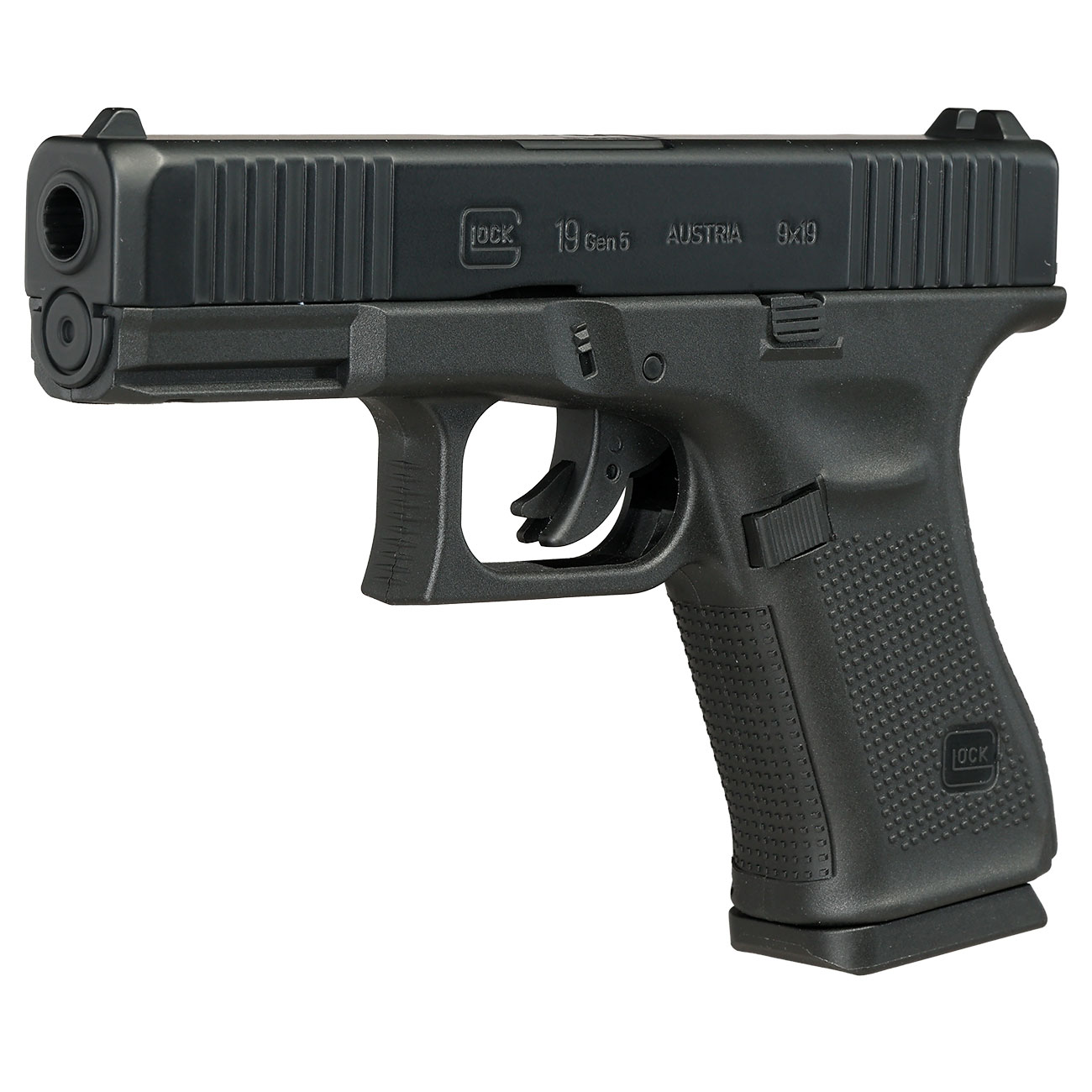 Glock 19 Gen. 5 Airsoft mit Metallschlitten CO2 NBB 6mm BB schwarz