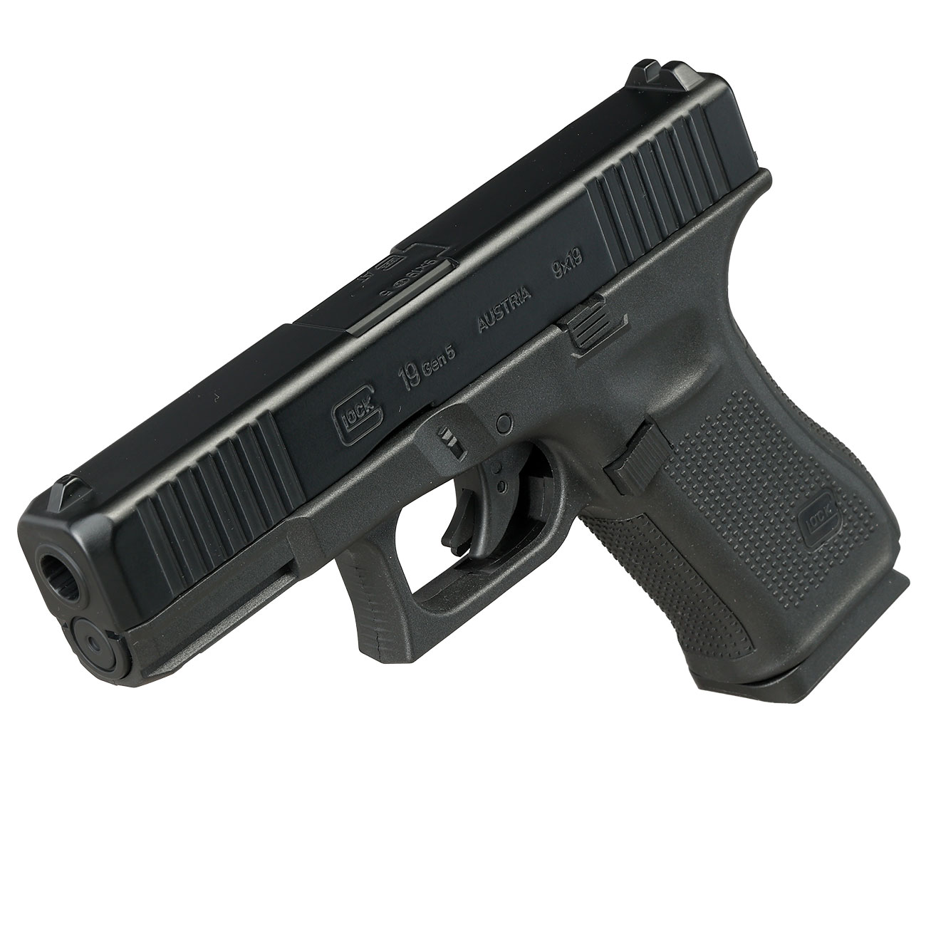Glock 19 Gen. 5 Airsoft mit Metallschlitten CO2 NBB 6mm BB schwarz Bild 11