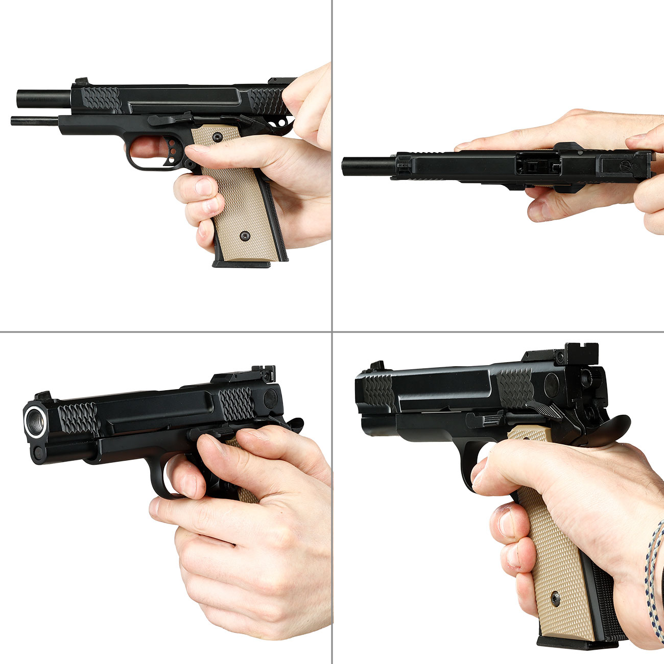 Double Bell M945 Vollmetall GBB 6mm BB schwarz inkl. Pistolenkoffer Bild 8