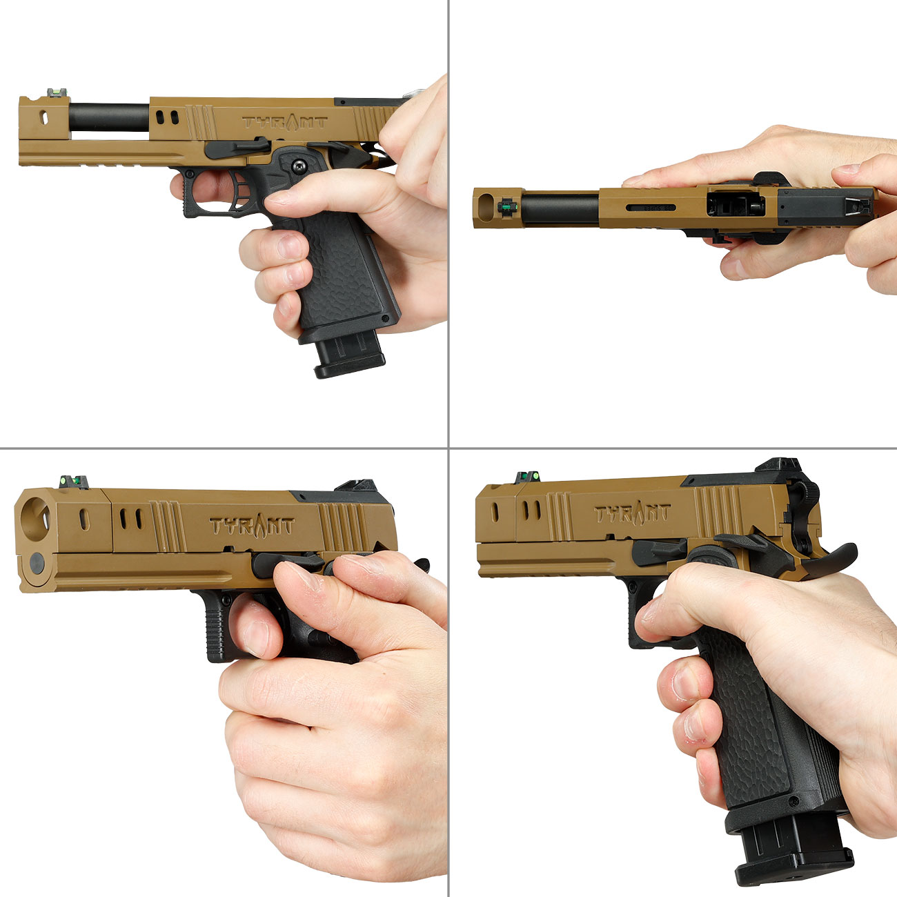 Modify Hi-Capa 5.1 Tyrant 2011 Full Size Vollmetall GBB 6mm BB Flat Dark Earth Bild 8