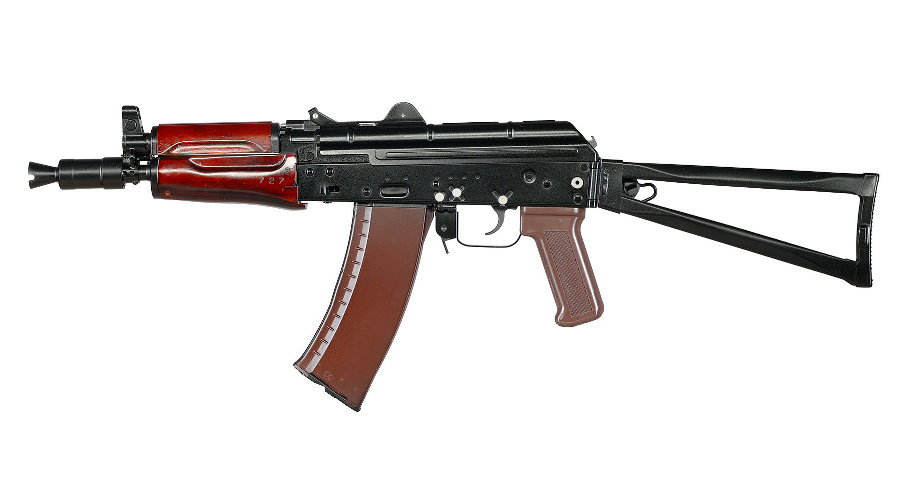 VFC AKS74U Vollmetall Gas-Blow-Back 6mm BB schwarz - Echtholz Handguard Bild 1