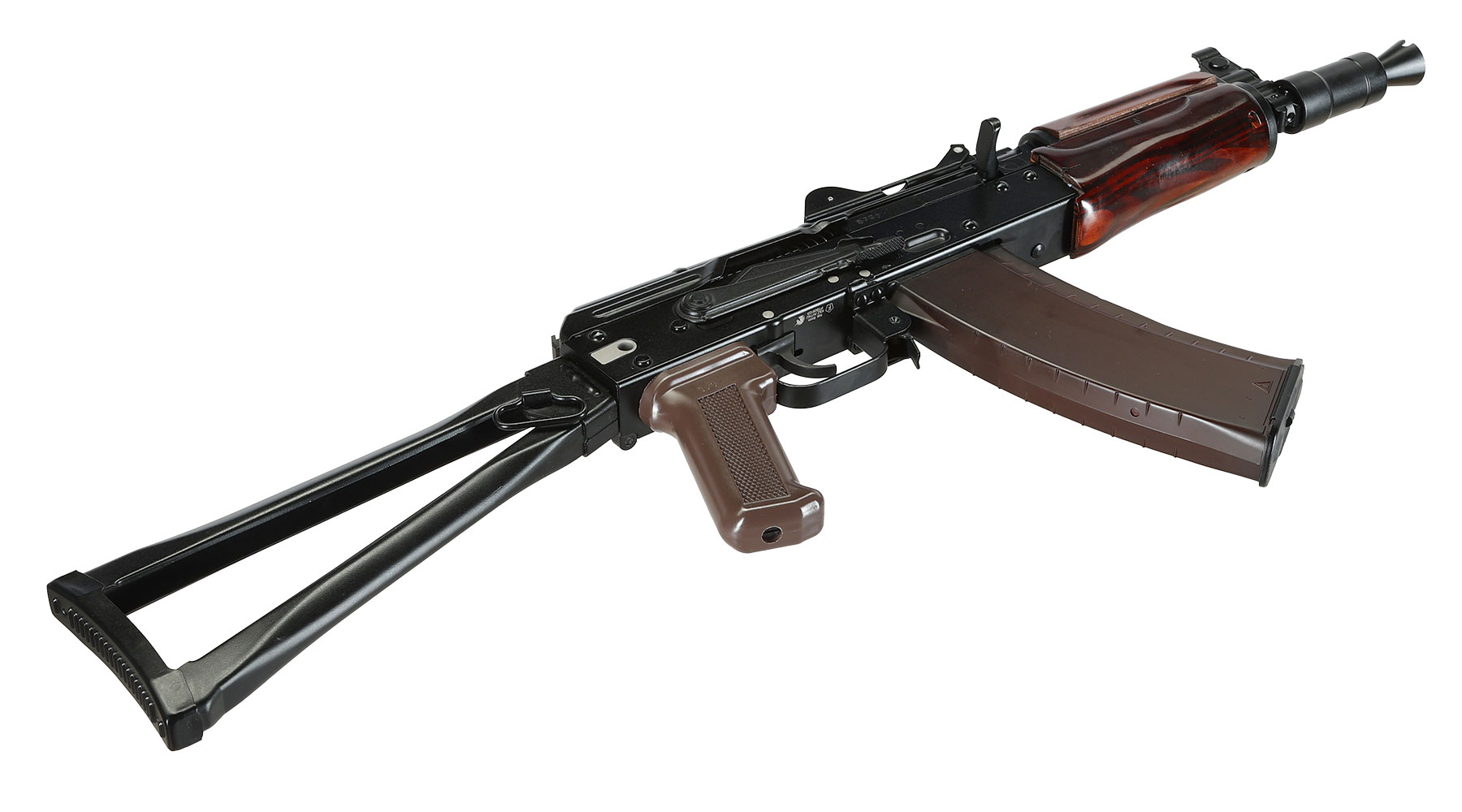 VFC AKS74U Vollmetall Gas-Blow-Back 6mm BB schwarz - Echtholz Handguard Bild 6
