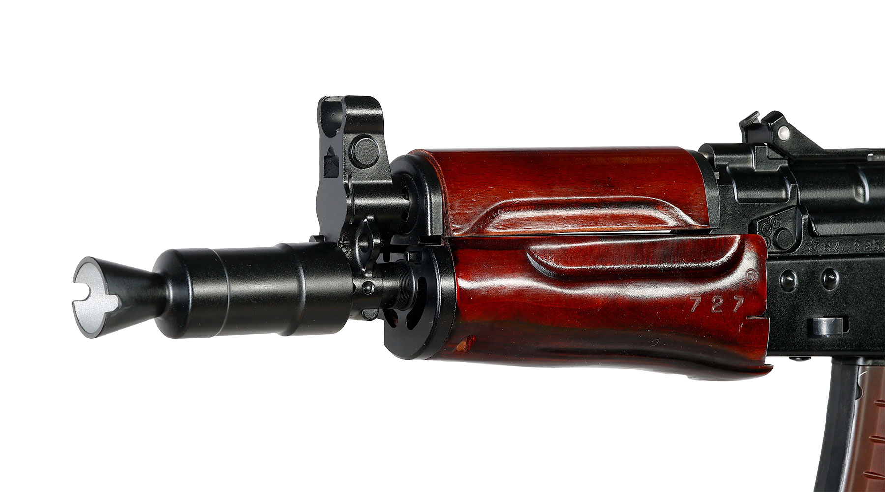 VFC AKS74U Vollmetall Gas-Blow-Back 6mm BB schwarz - Echtholz Handguard Bild 7
