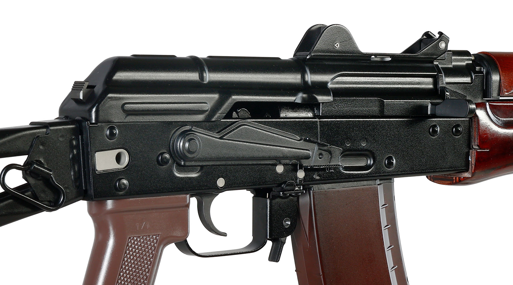 VFC AKS74U Vollmetall Gas-Blow-Back 6mm BB schwarz - Echtholz Handguard Bild 9