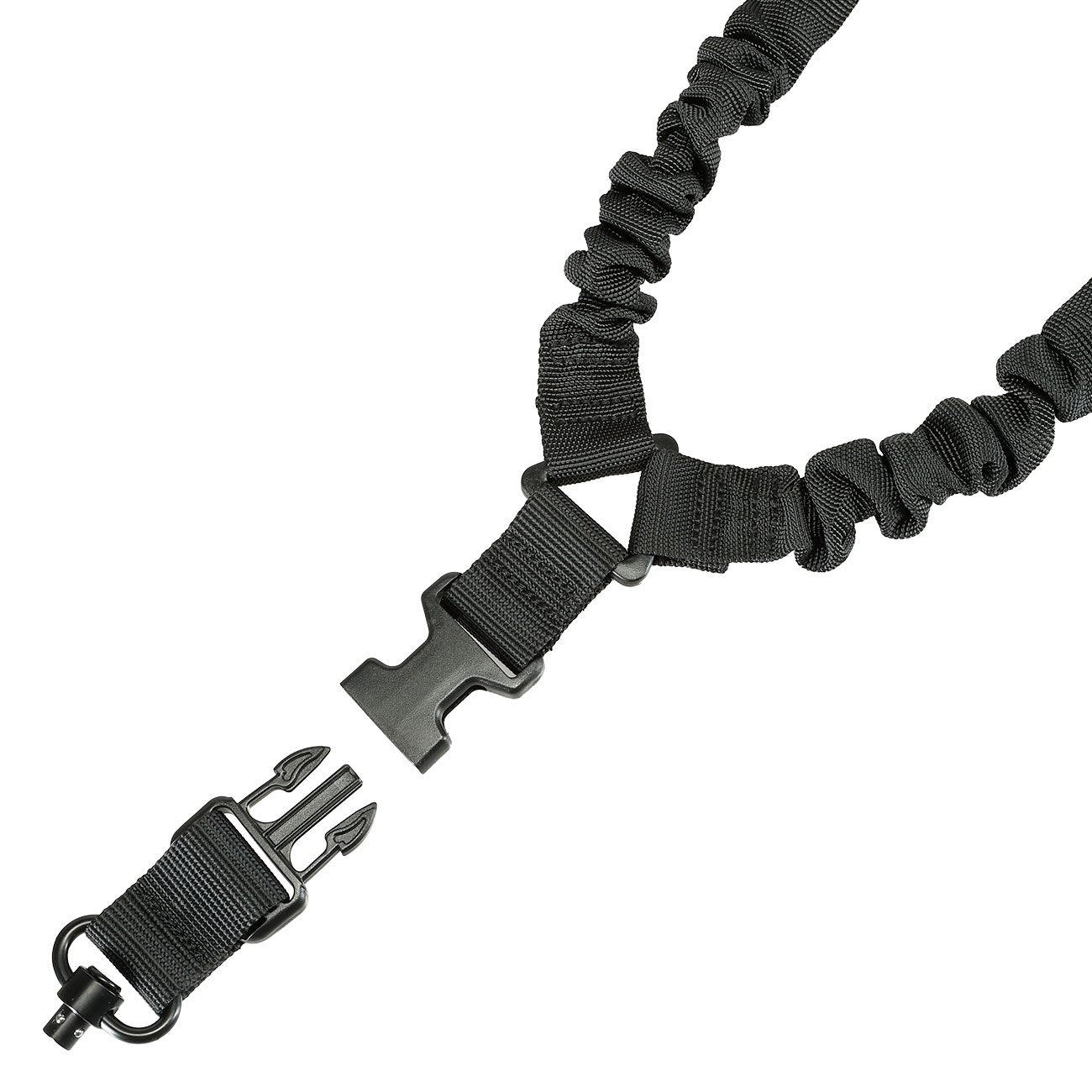 Romantac 1-Punkt Tragegurt Dual Bungee Universal Tactical Heavy Duty Version mit QD-Halterung schwarz Bild 4