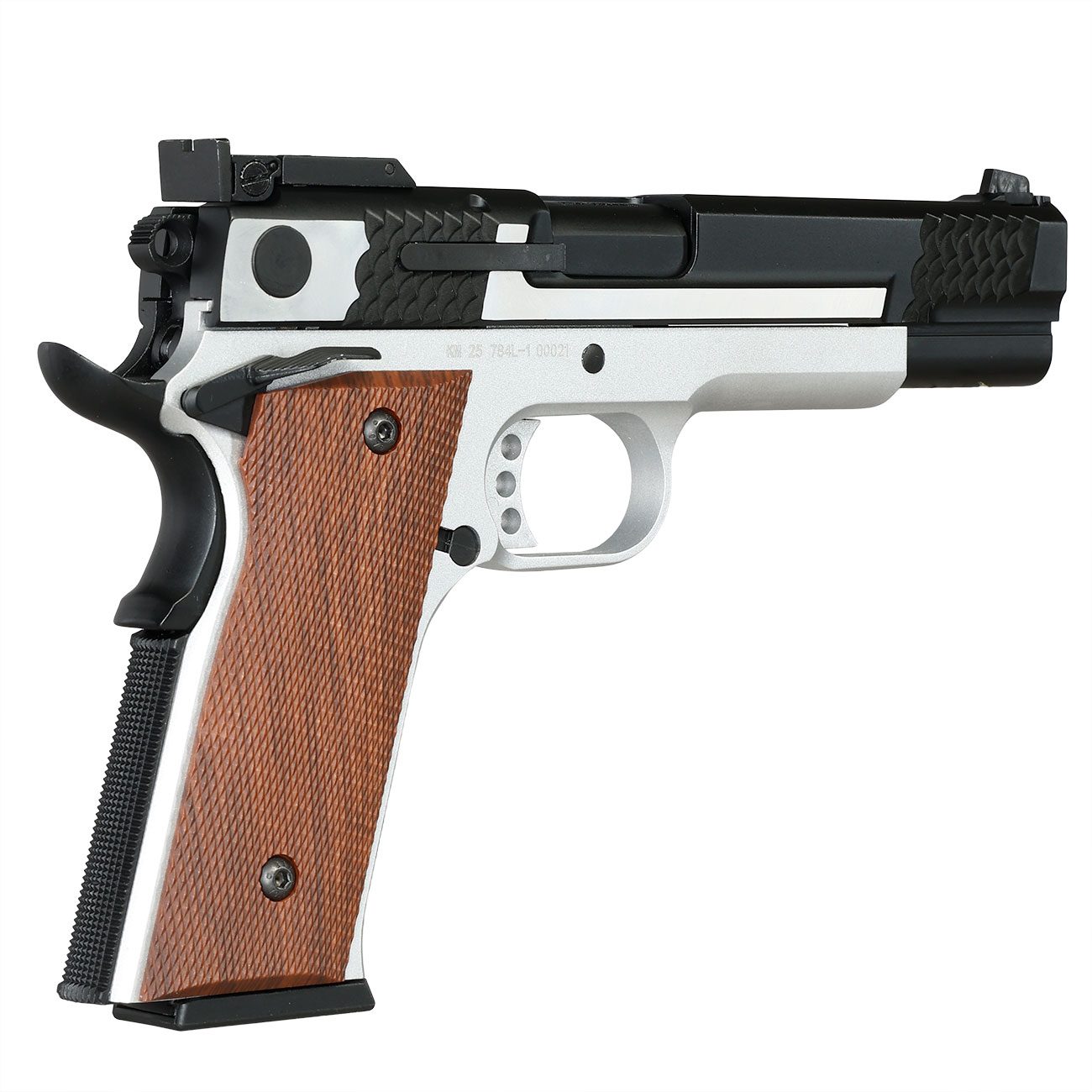 Double Bell M945 Vollmetall GBB 6mm BB Two Tone Finish inkl. Pistolenkoffer Bild 6