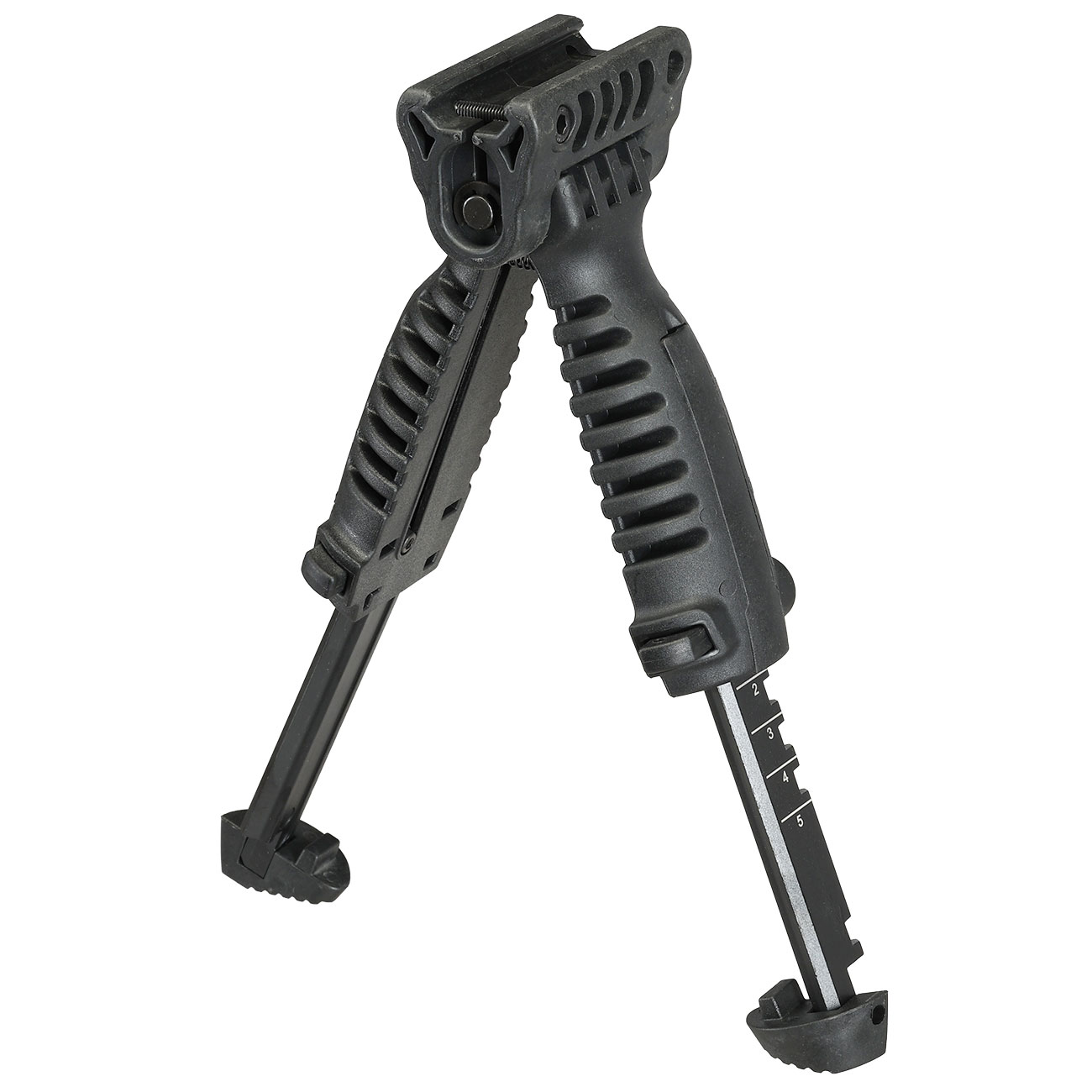 Nuprol Heavy Duty Tactical Bipod Frontgriff mit integriertem Zweibein f. 20 - 22 mm Schienen schwarz