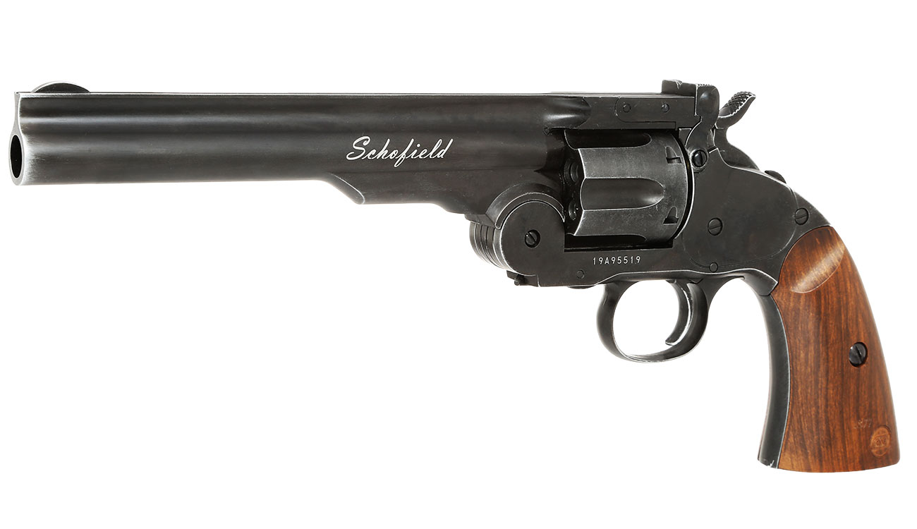 ASG Schofield 1877 6 Zoll Revolver Vollmetall CO2 6mm BB Aging Black