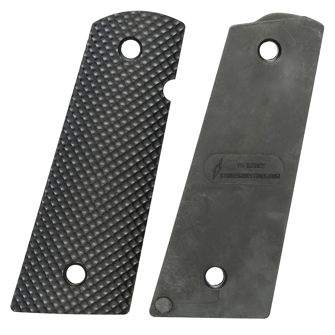 Strike Industries M1911 PX-09 Golfball Dimple Griffschalen f. KJW / Wei-ETech 1911 GBB Pistolen schwarz Bild 3