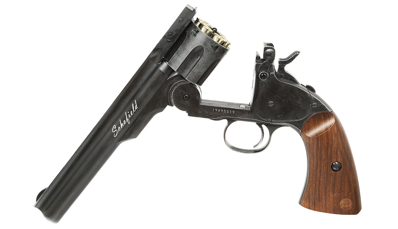 ASG Schofield 1877 6 Zoll Revolver Vollmetall CO2 6mm BB Aging Black Bild 1