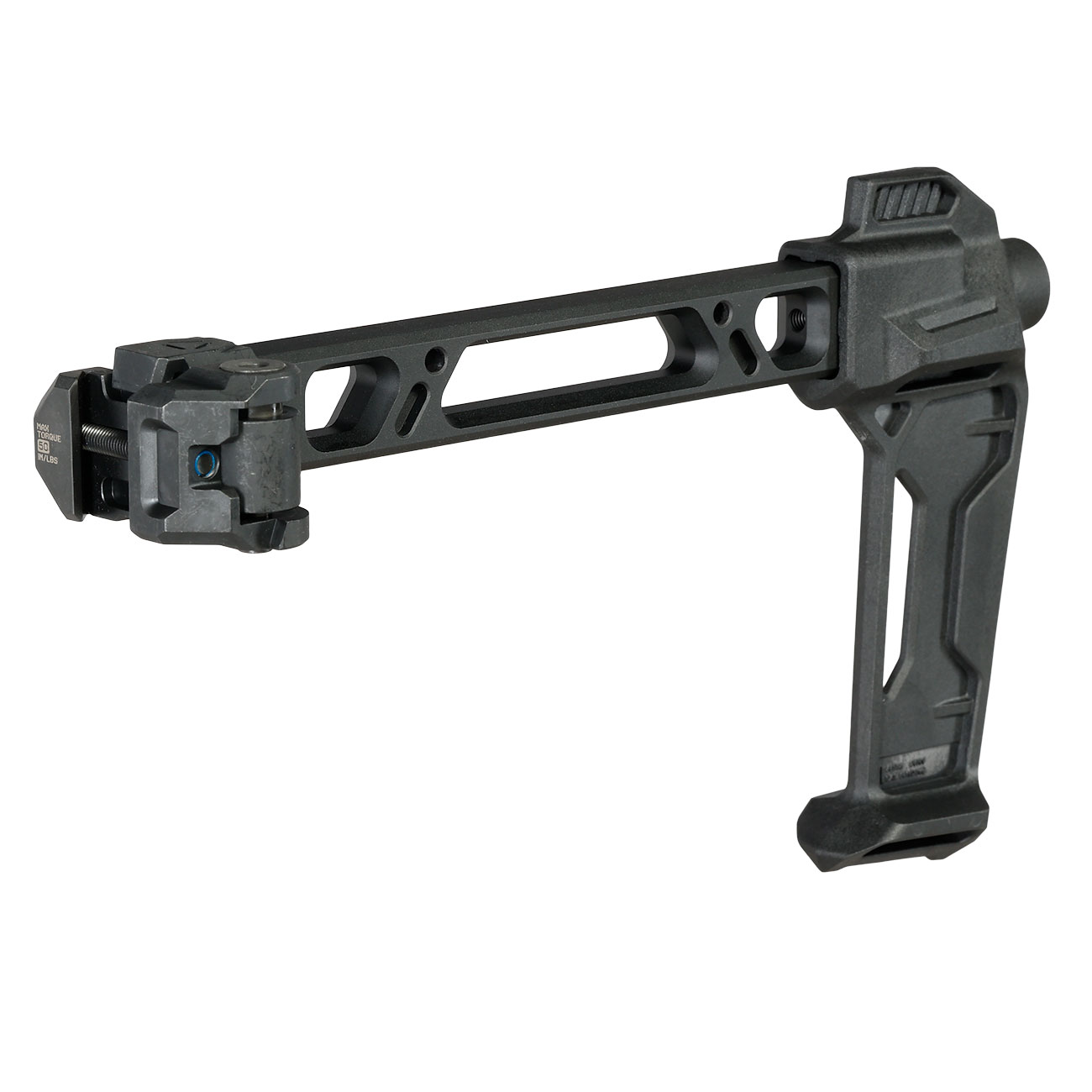 Strike Industries Single Folding Adapter Schaft mit FSA Stabilisator f. 20 - 22 mm Schienen schwarz