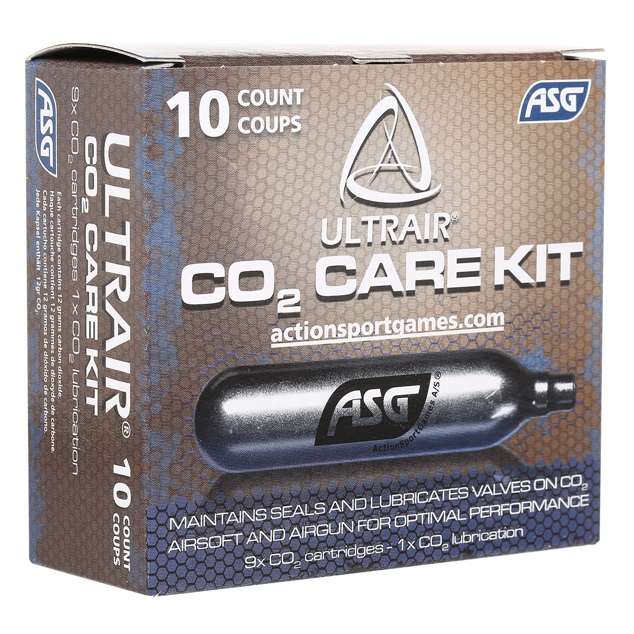 ASG Ultrair CO2 Care Kit - 9x CO2 Kapseln / 1x Wartungskapsel je 12g Bild 1