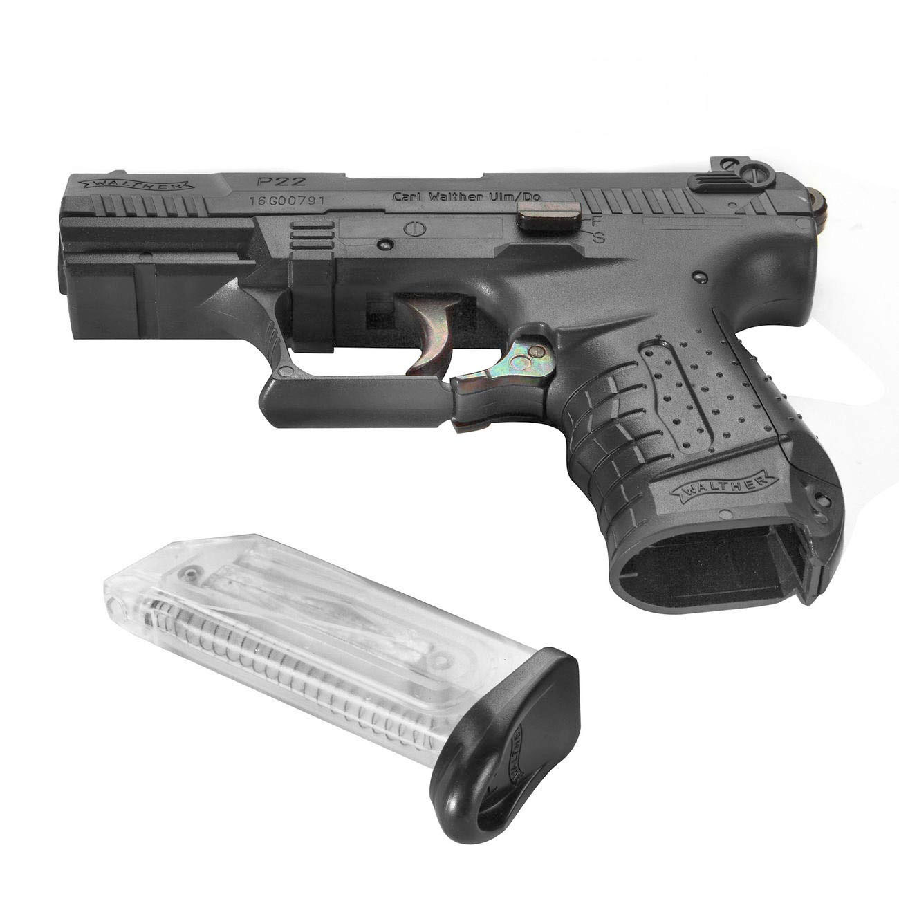 SET Walther P22 Springer Airsoft Pistole 6 mm BB und 2000 Speedballs Kugeln Bild 4