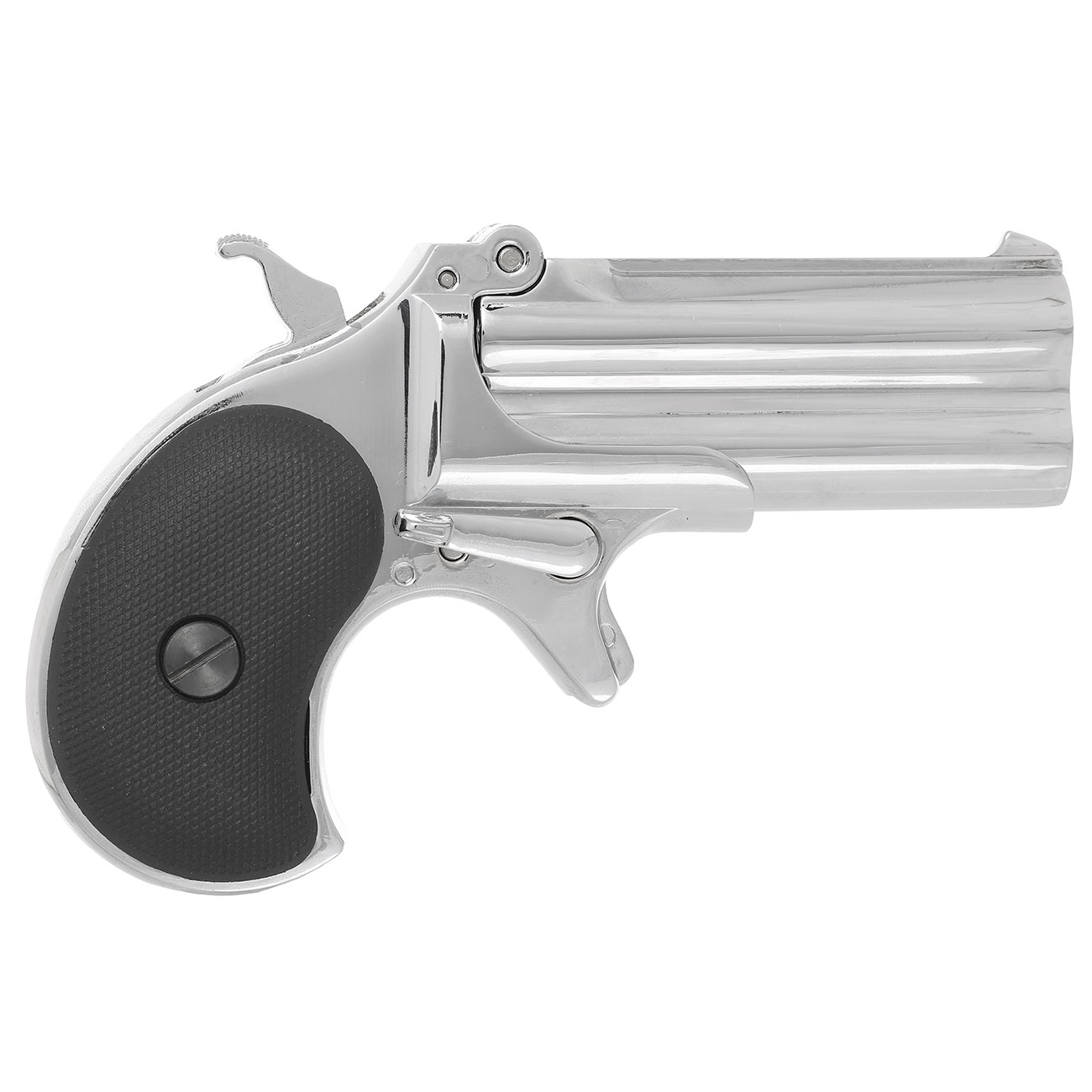 MaxTact Derringer Double Barrel Vollmetall Gas 6mm BB silber Bild 2