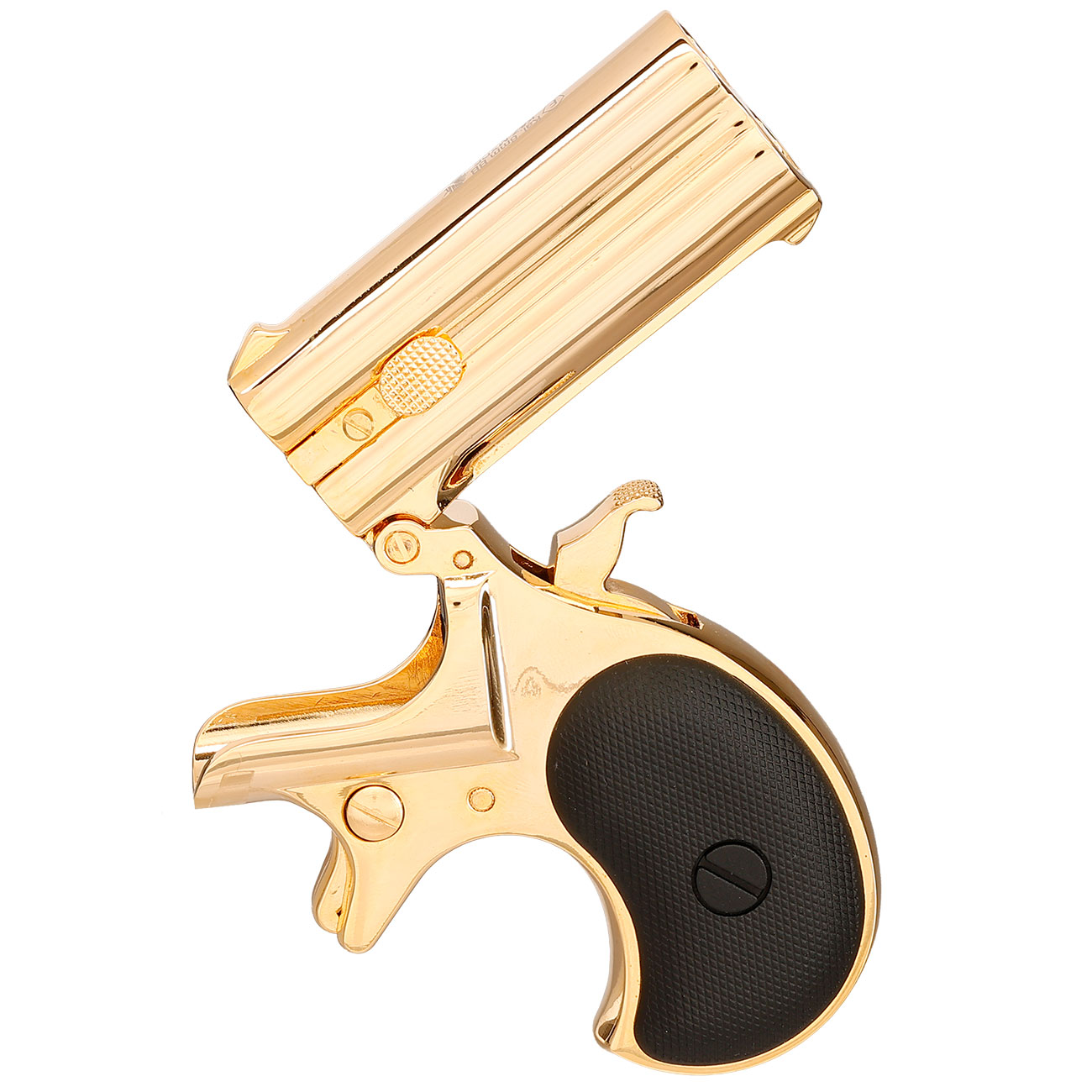 MaxTact Derringer Double Barrel Vollmetall Gas 6mm BB gold Bild 4