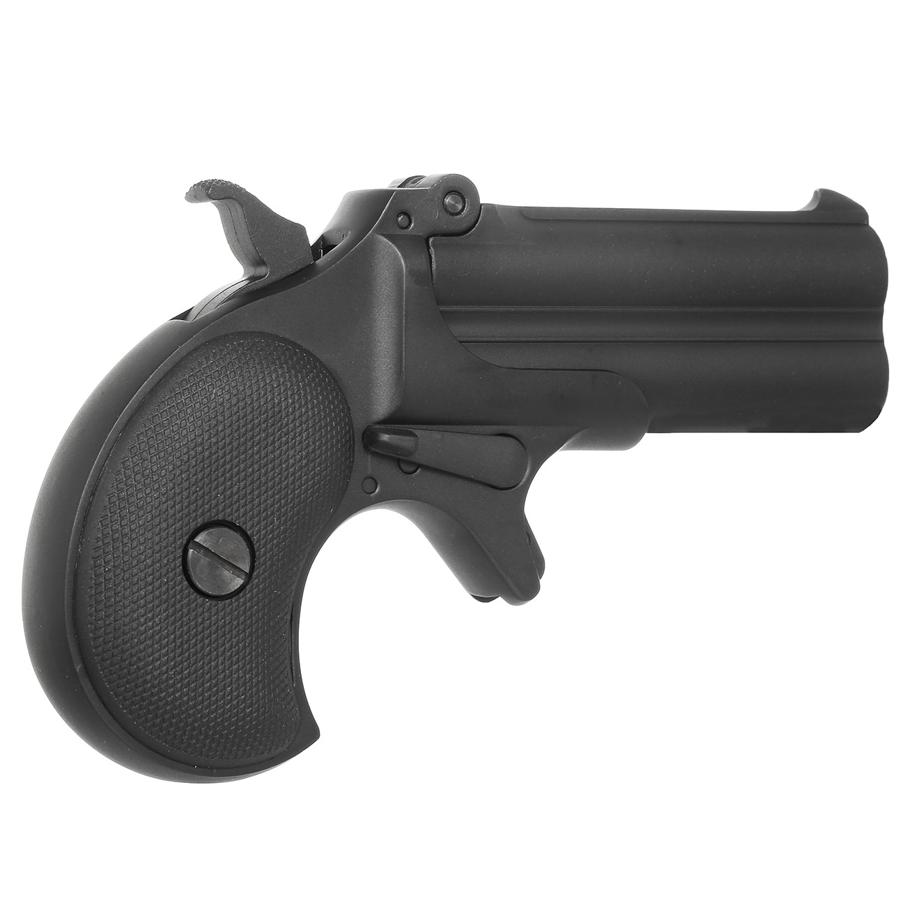 MaxTact Derringer Double Barrel Vollmetall Gas 6mm BB schwarz Bild 3