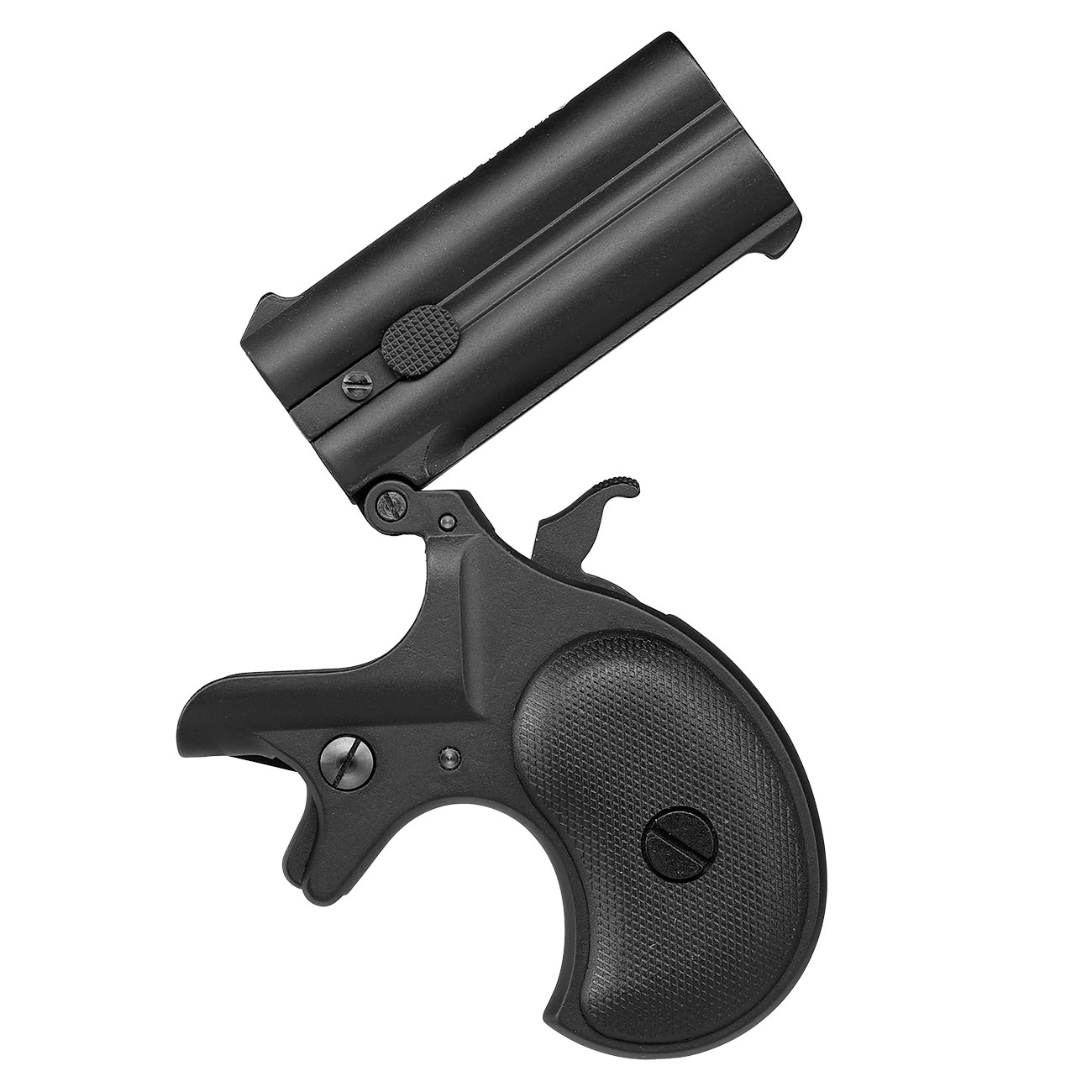 MaxTact Derringer Double Barrel Vollmetall Gas 6mm BB schwarz Bild 4