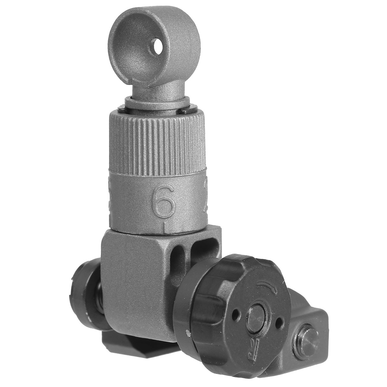 G&G Flip-Up Type-4 Rear Sight f. 21mm Schienen schwarz / grau Bild 1