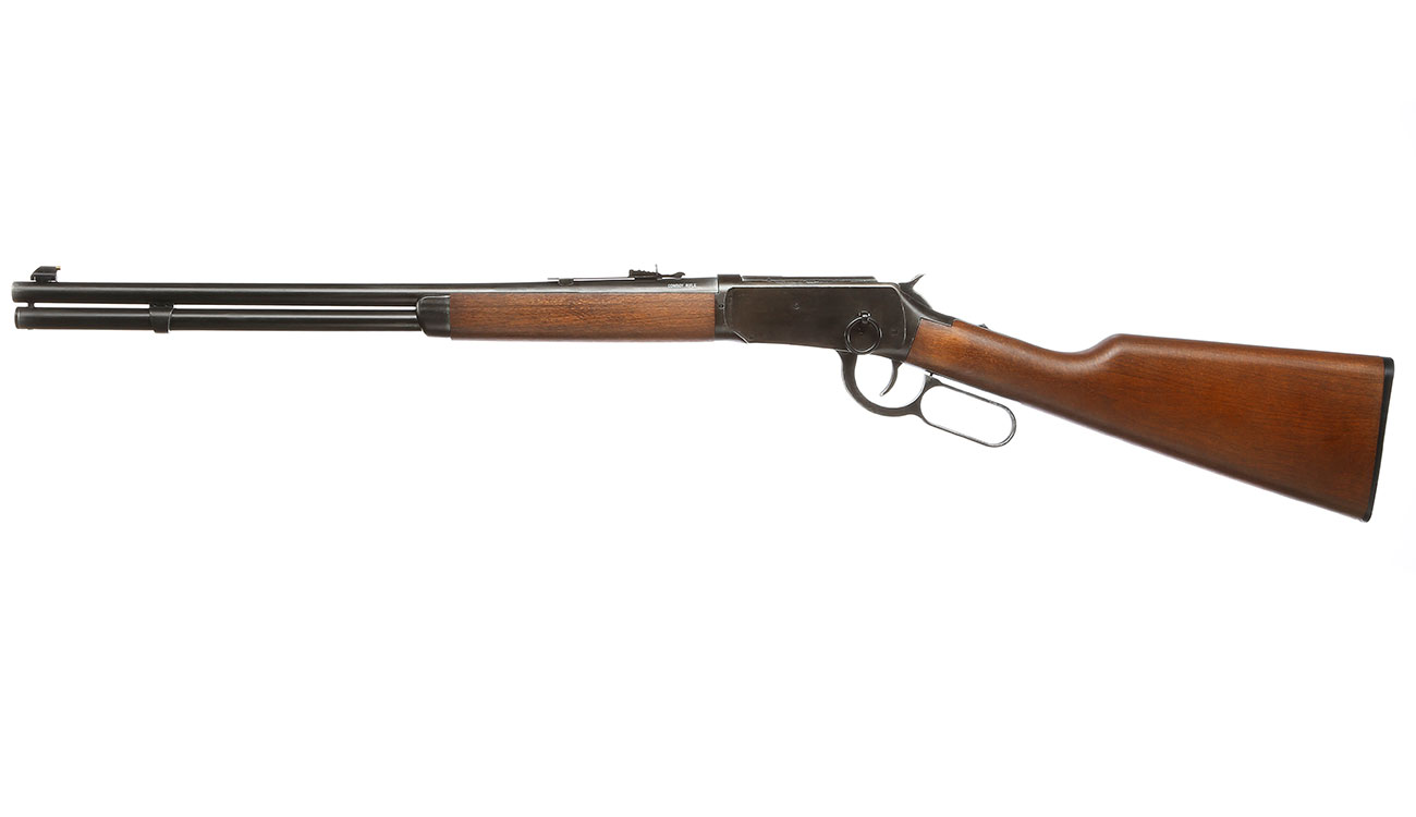 Legends Western Cowboy Rifle mit Hlsenauswurf Vollmetall CO2 6mm BB - Holzoptik Used Look Bild 1