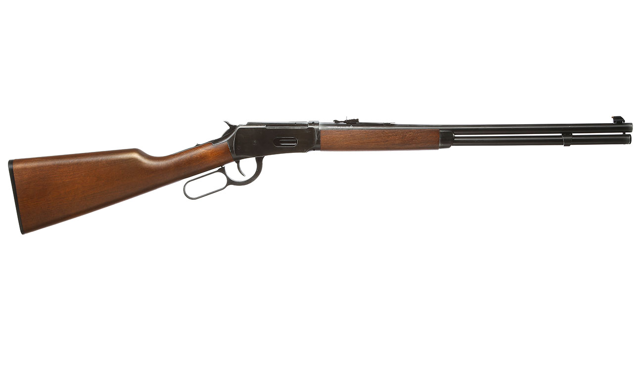 Legends Western Cowboy Rifle mit Hlsenauswurf Vollmetall CO2 6mm BB - Holzoptik Used Look Bild 1
