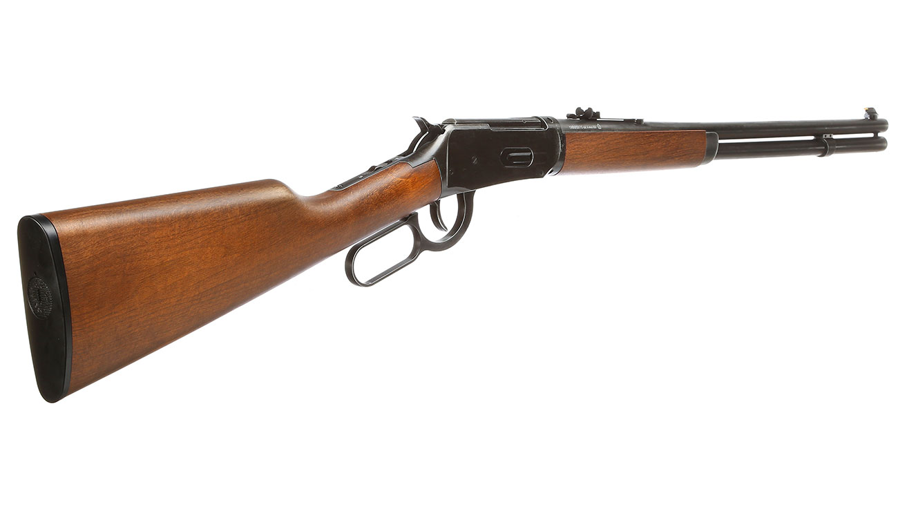 Legends Western Cowboy Rifle mit Hlsenauswurf Vollmetall CO2 6mm BB - Holzoptik Used Look Bild 1
