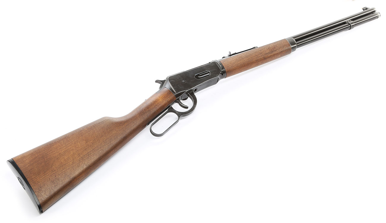 Legends Western Cowboy Rifle mit Hlsenauswurf Vollmetall CO2 6mm BB - Holzoptik Used Look Bild 1
