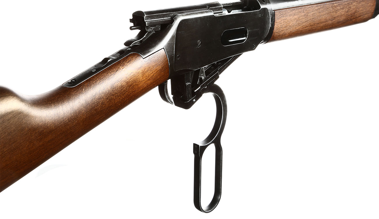 Legends Western Cowboy Rifle mit Hlsenauswurf Vollmetall CO2 6mm BB - Holzoptik Used Look Bild 1