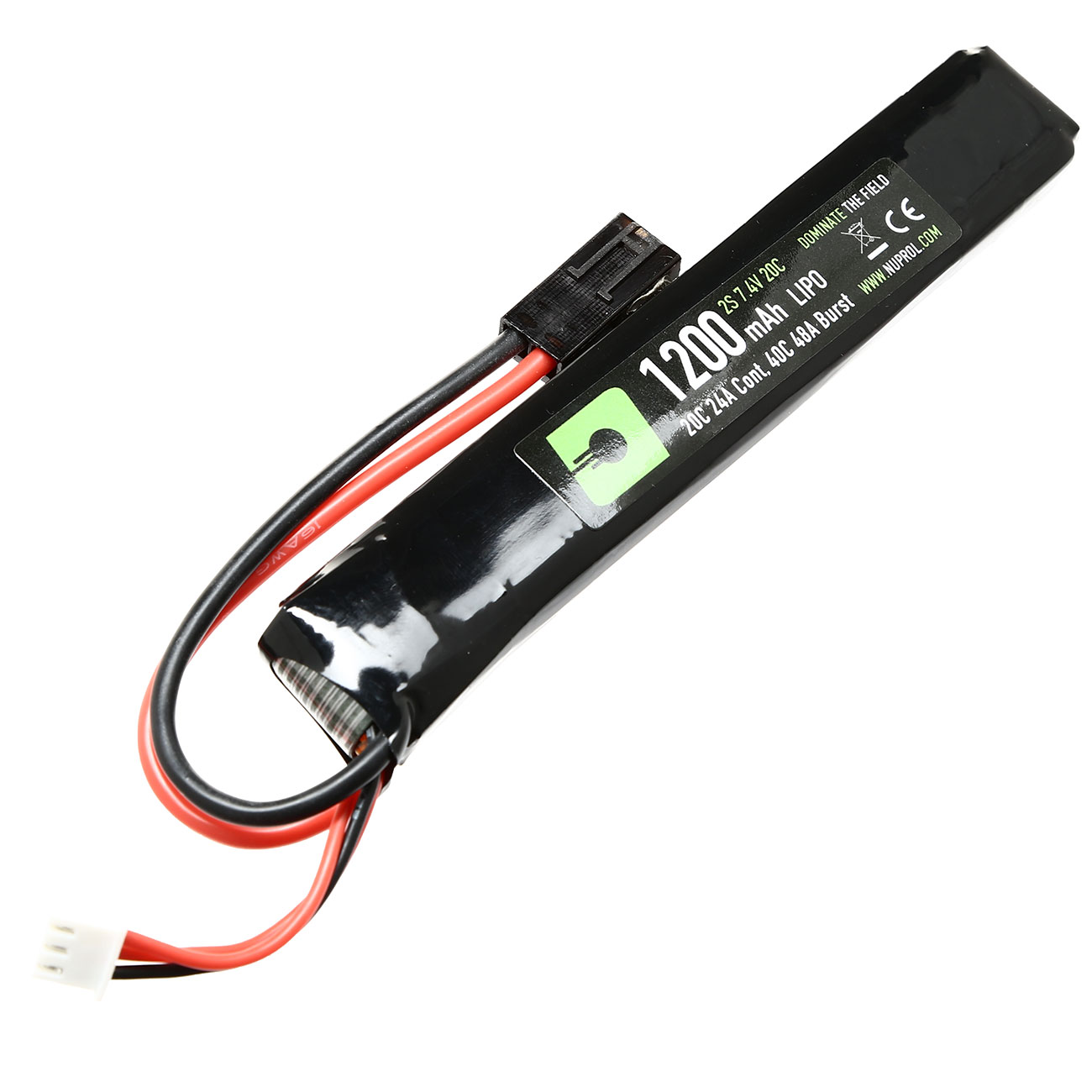 Nuprol Power Series LiPo Akku 7,4V 1200mAh 20C / 40C Stick-Type m. Mini-Tam Anschluss