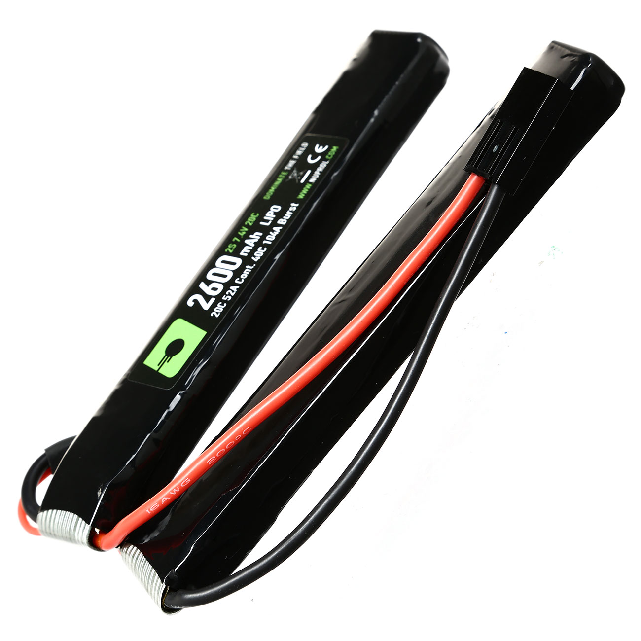 Nuprol Power Series LiPo Akku 7,4V 2600mAh 20C / 40C Small Two-Panel Type m. Mini-Tam Anschluss