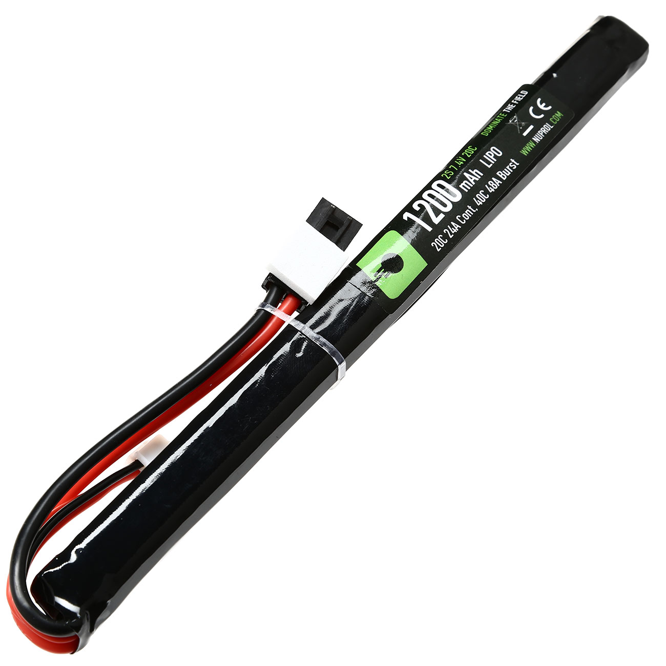 Nuprol Power Series LiPo Akku 7,4V 1200mAh 20C / 40C Slim Stick-Type m. Mini-Tam Anschluss