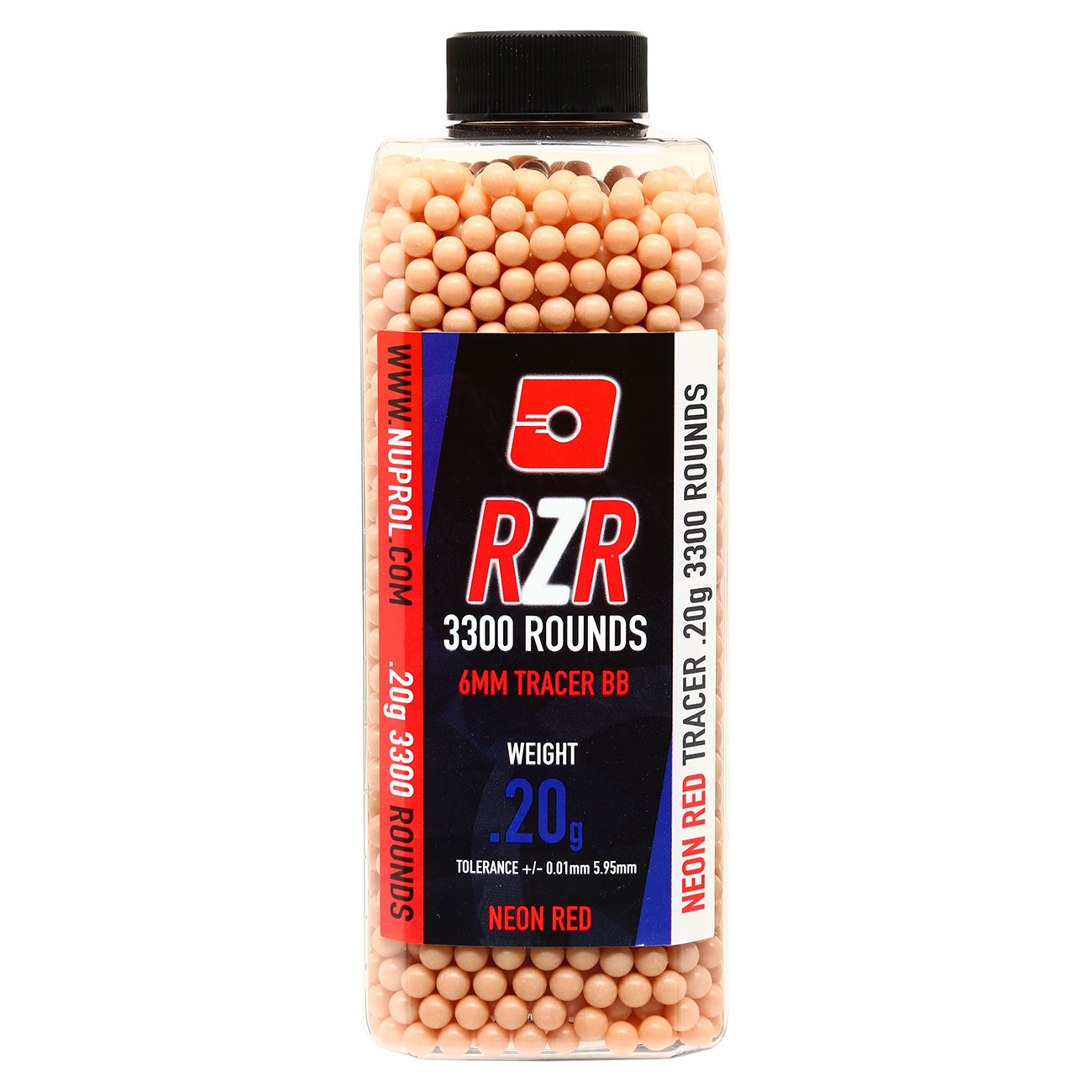 Nuprol RZR Tracer High Precision Tracer BBs 0,20g 3.300er Flasche neon-rot