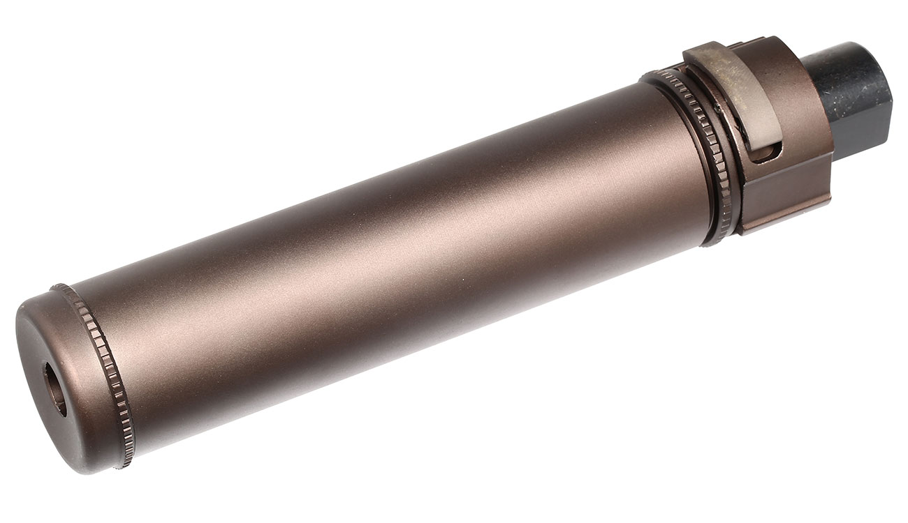 Nuprol BOCCA BOA Long QD Aluminium Suppressor bronze inkl. Stahl Flash-Hider 14mm-